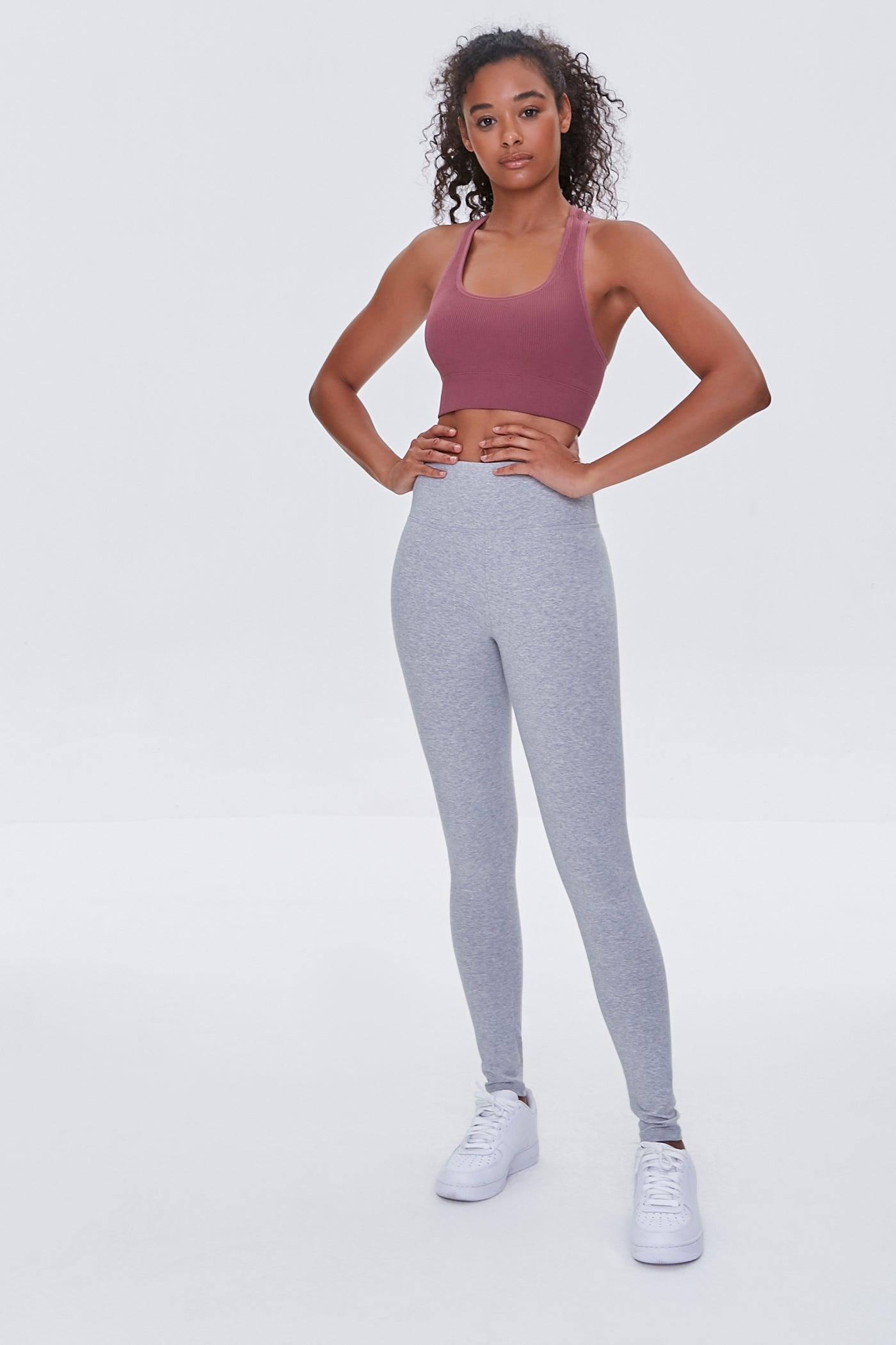 Active High-Rise Heathered Leggings