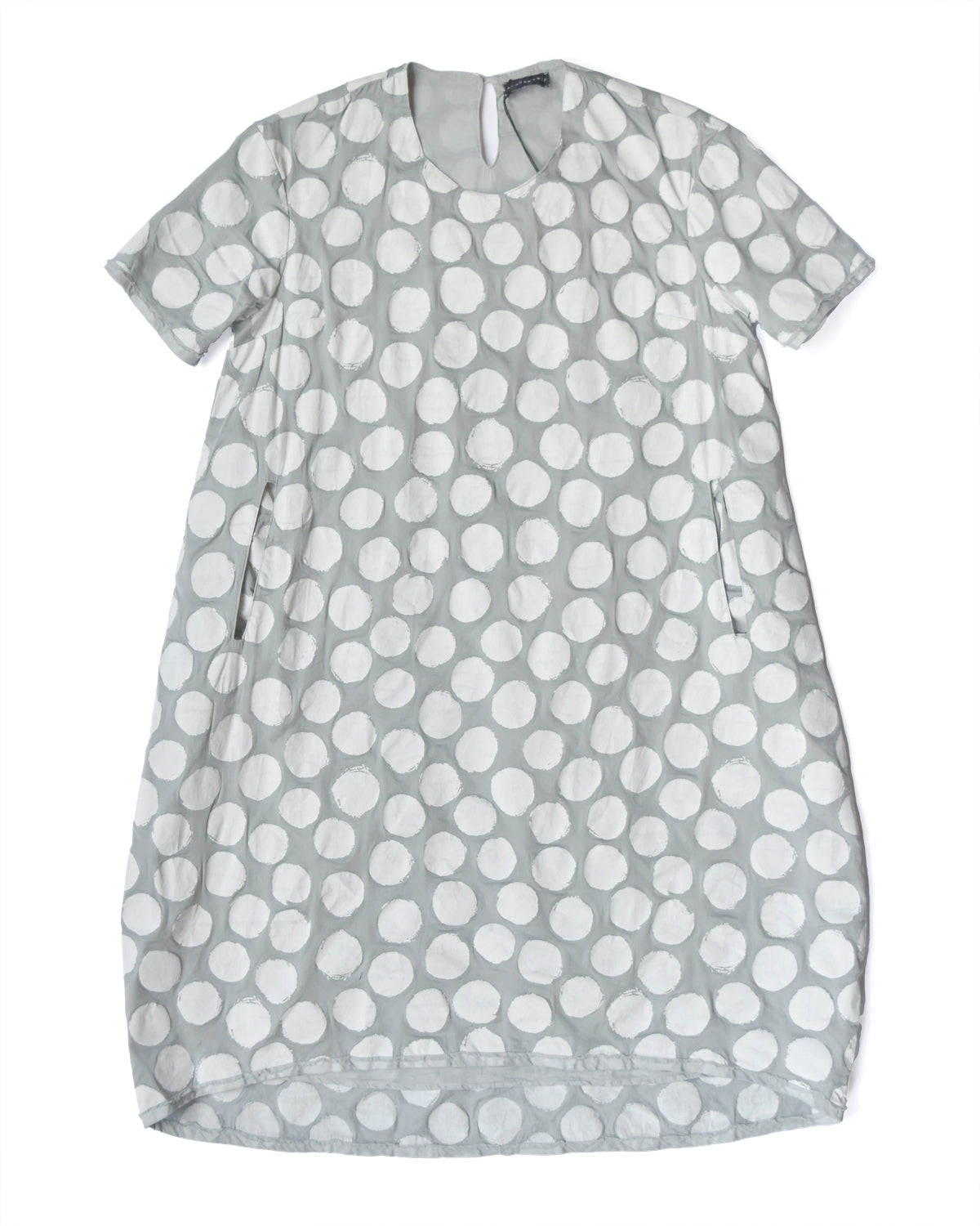 Aequamente White/Grey Polka Dot Dress