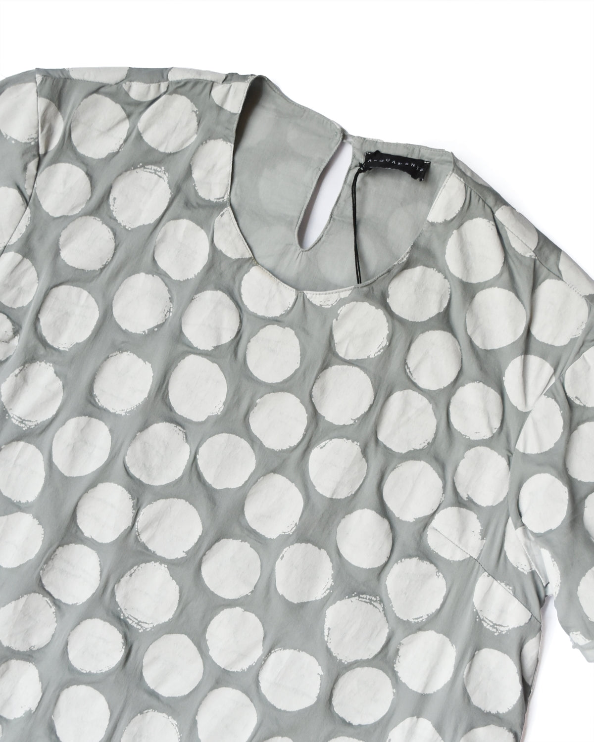 Aequamente White/Grey Polka Dot Dress