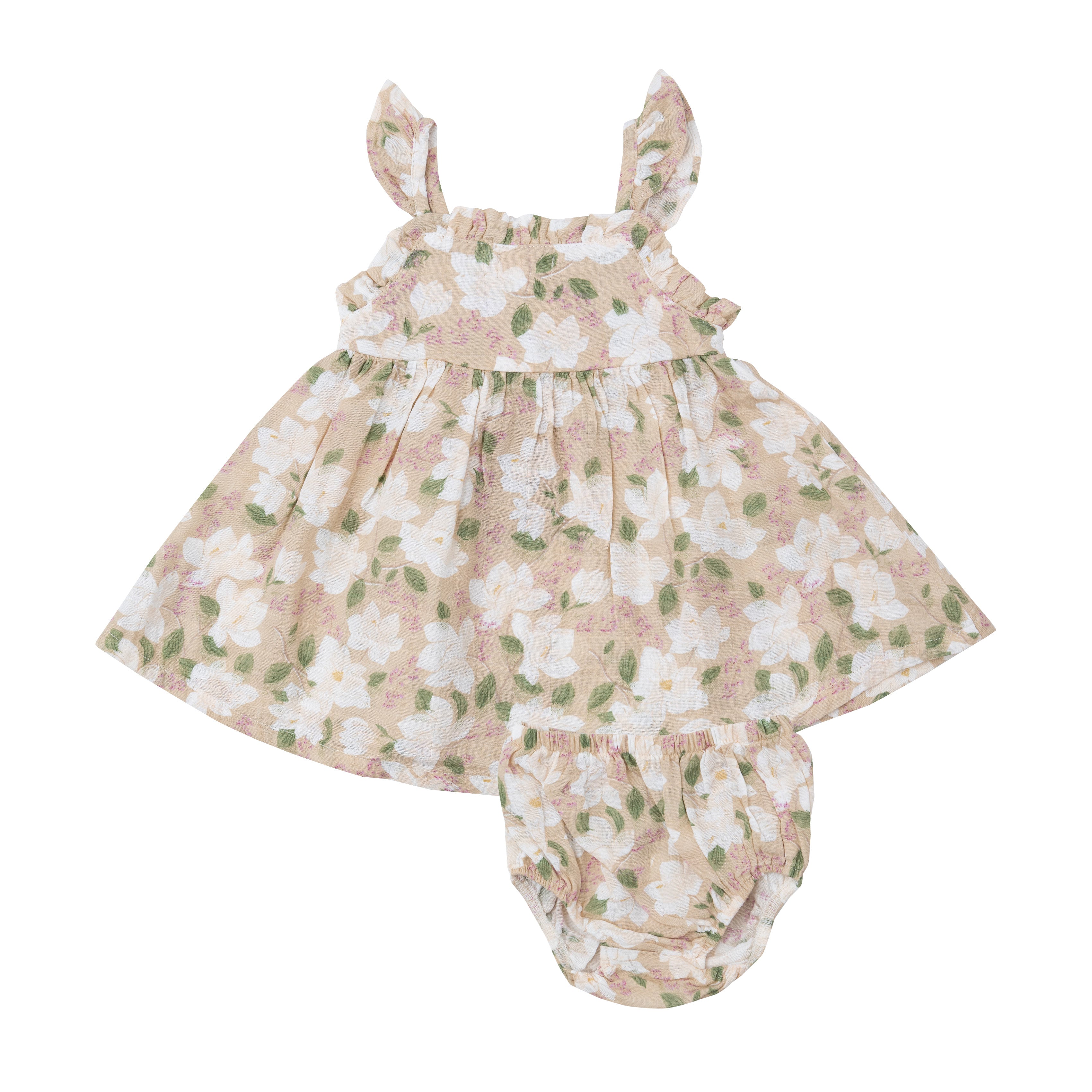 Angel Dear Paperbag Ruffle Sundress -Magnolias