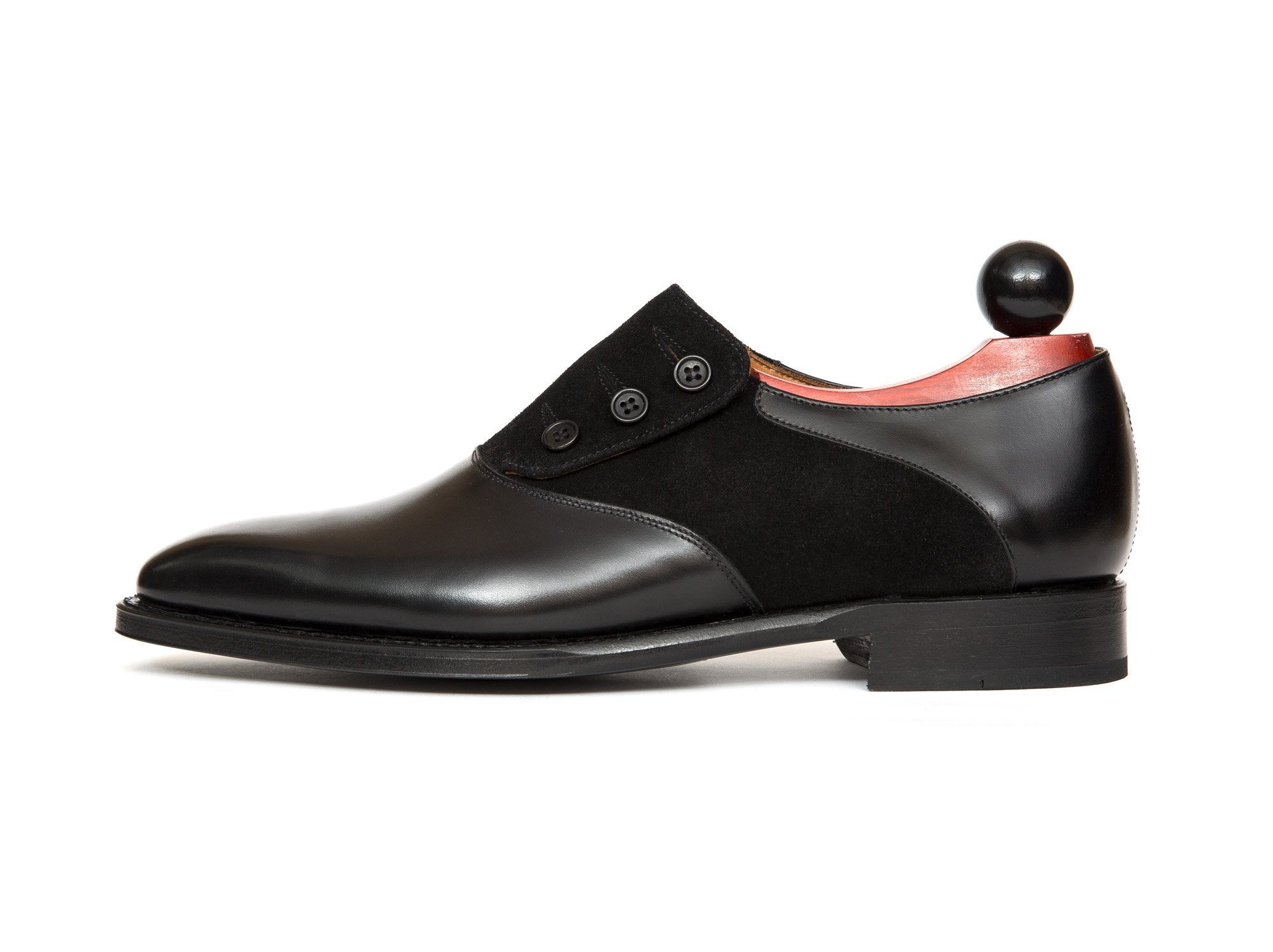 Aurora - MTO - Black Calf / Black Suede - LPB Last - Single Leather Sole