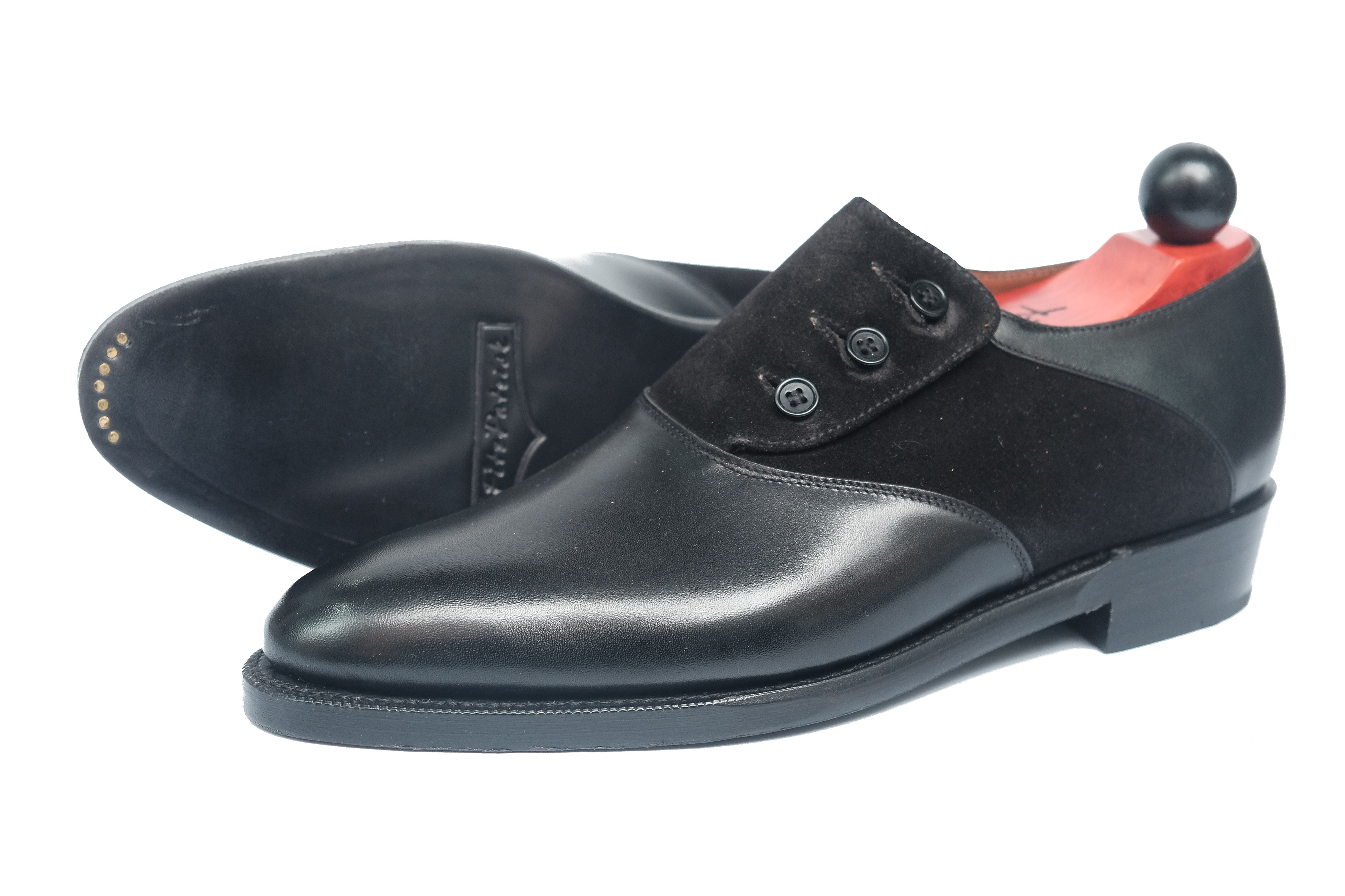 Aurora - MTO - Black Calf / Black Suede - TMG Last - Double Leather Sole