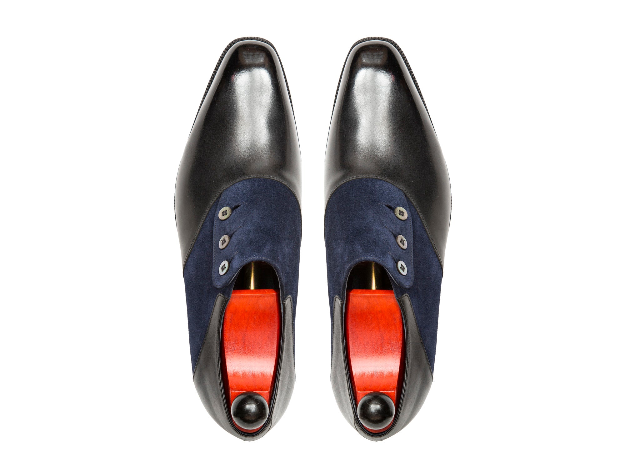 Aurora - MTO - Black Calf / Navy Suede - LPB Last - Single Leather Sole