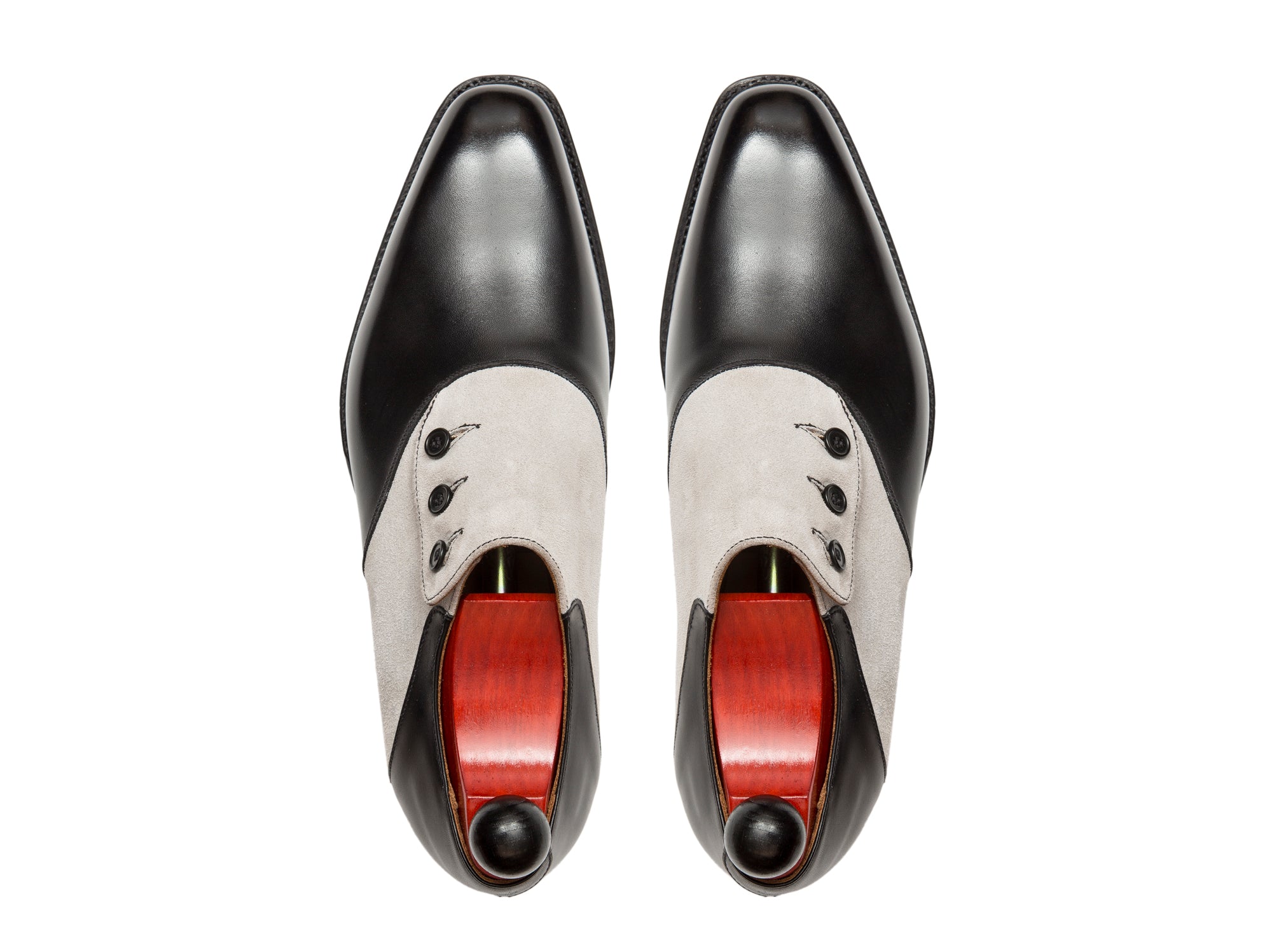 Aurora - MTO - Black Calf / Pearl Grey Suede - LPB Last - Single Leather Sole