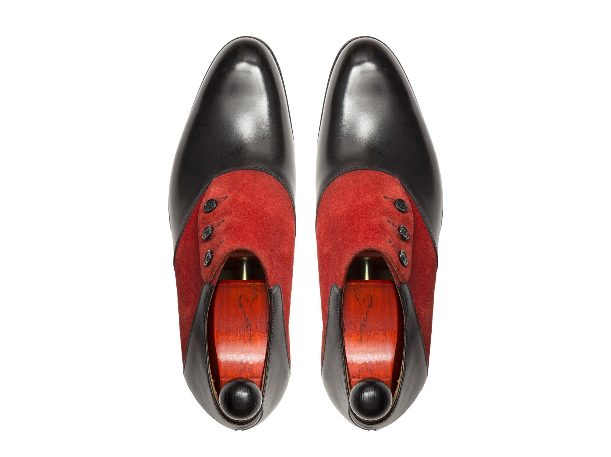 Aurora - MTO - Black Calf / Red Suede - NGT Last - Single Leather Sole