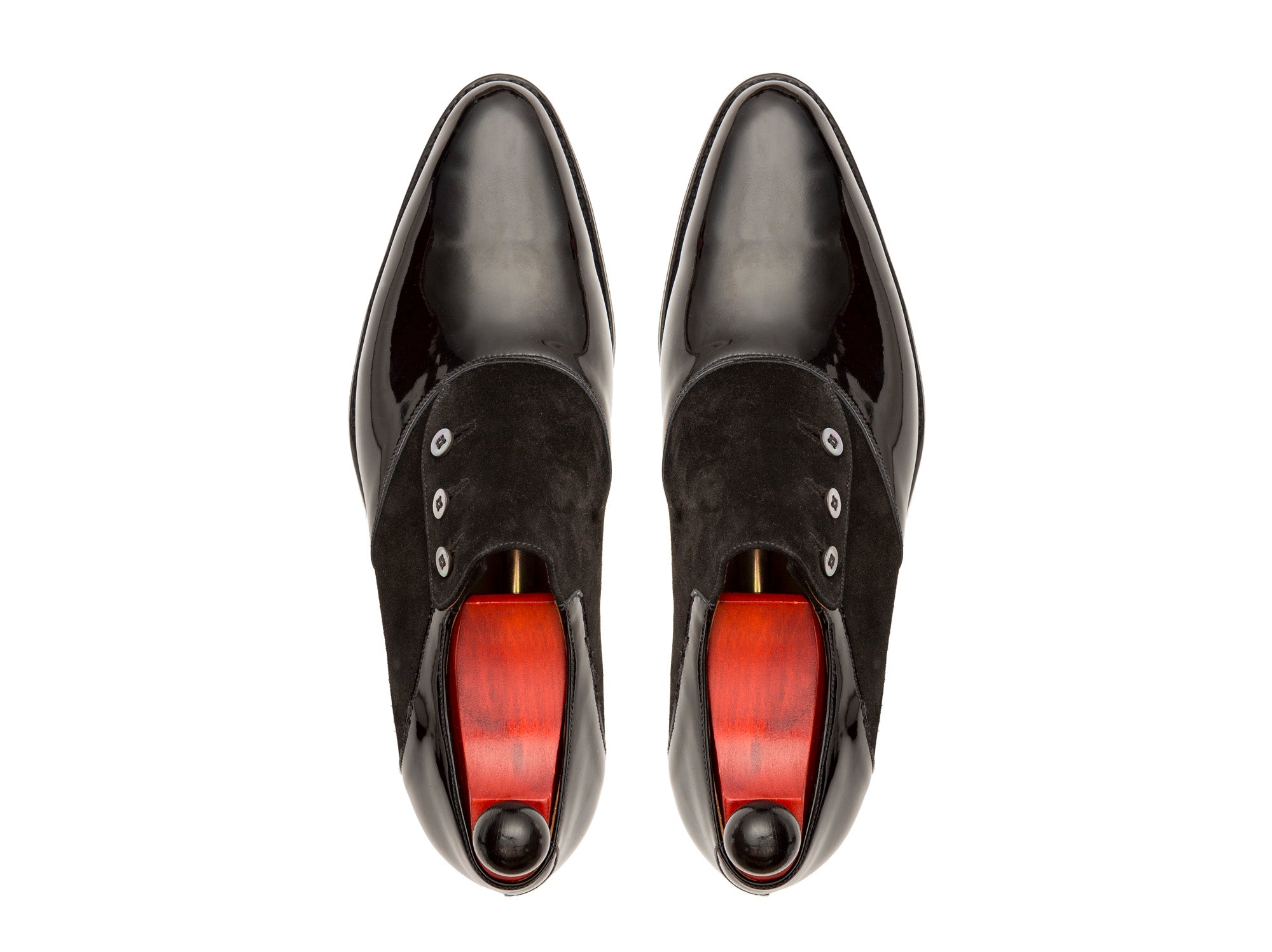 Aurora - MTO - Black Patent Leather / Black Suede - JKF Last - Single Leather Sole