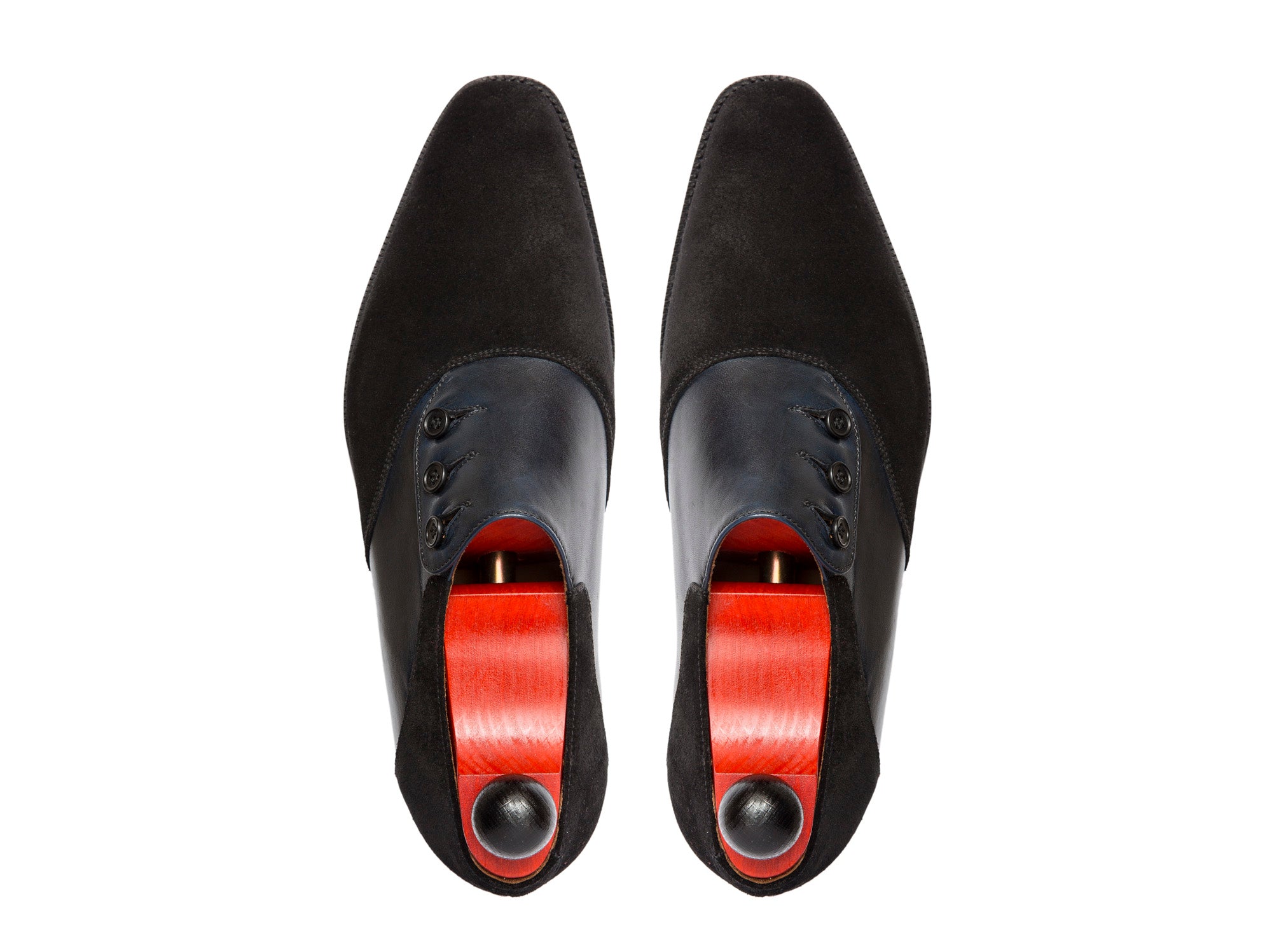 Aurora - MTO - Black Suede / Navy Soft Calf - LPB Last - Single Leather Sole