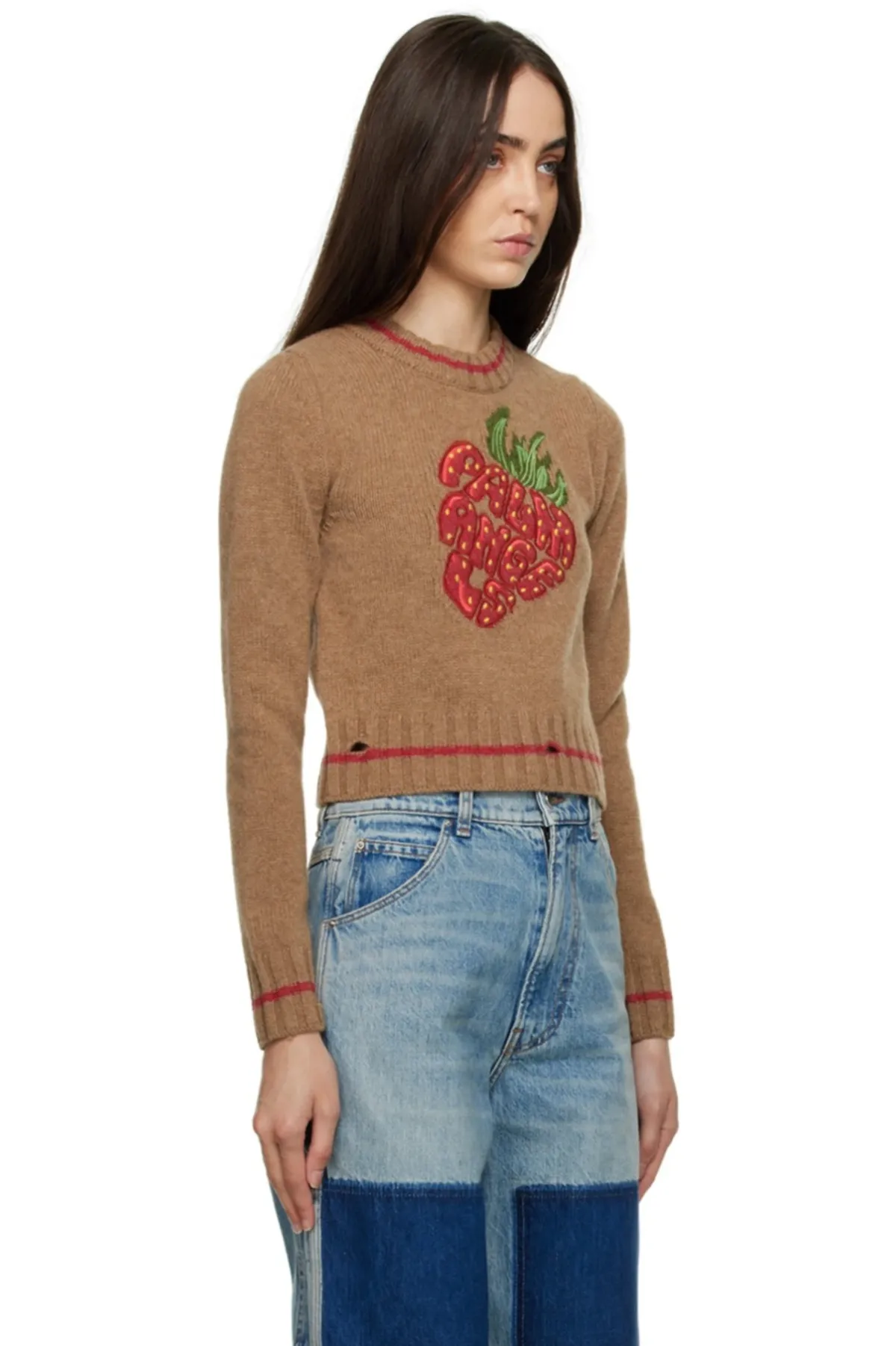 Beige Strawberry Sweater