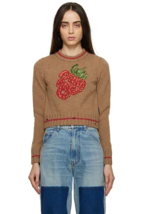 Beige Strawberry Sweater