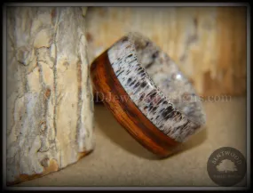 Bentwood Ring - The Pursuit Antler and Rosewood Inlay