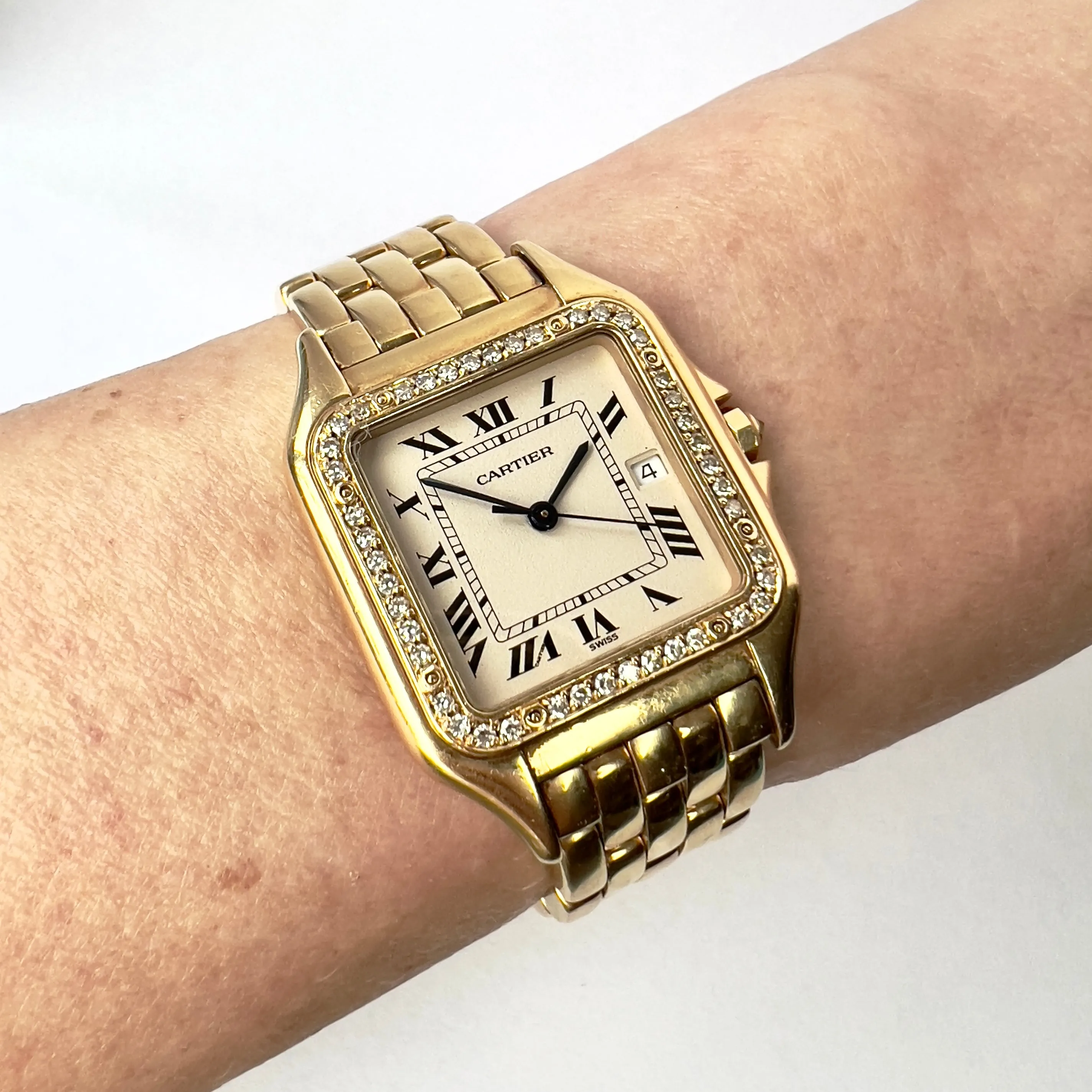 CARTIER PANTHERE 27mm 18K Yellow Gold 0.50TCW DIAMOND Watch