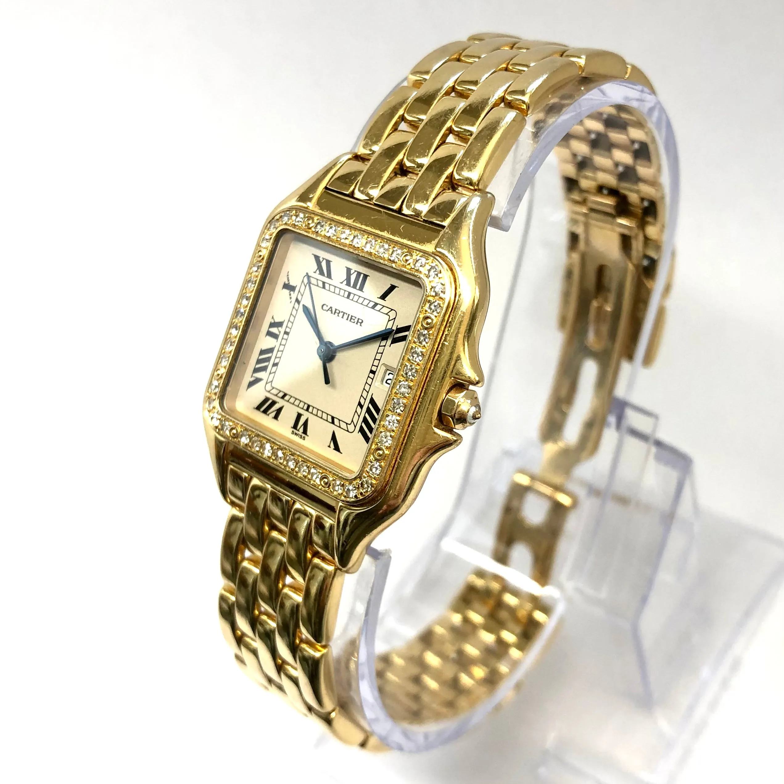 CARTIER PANTHERE 27mm 18K Yellow Gold 0.50TCW FACTORY DIAMOND Watch