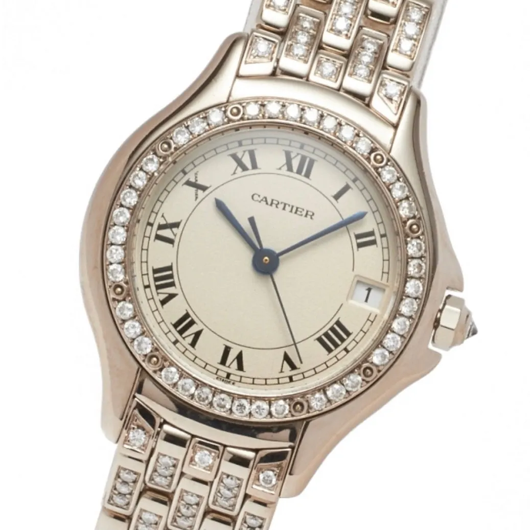 CARTIER PANTHERE COUGER Quartz 27mm Steel Diamond Watch