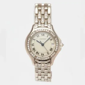 CARTIER PANTHERE COUGER Quartz 27mm Steel Diamond Watch