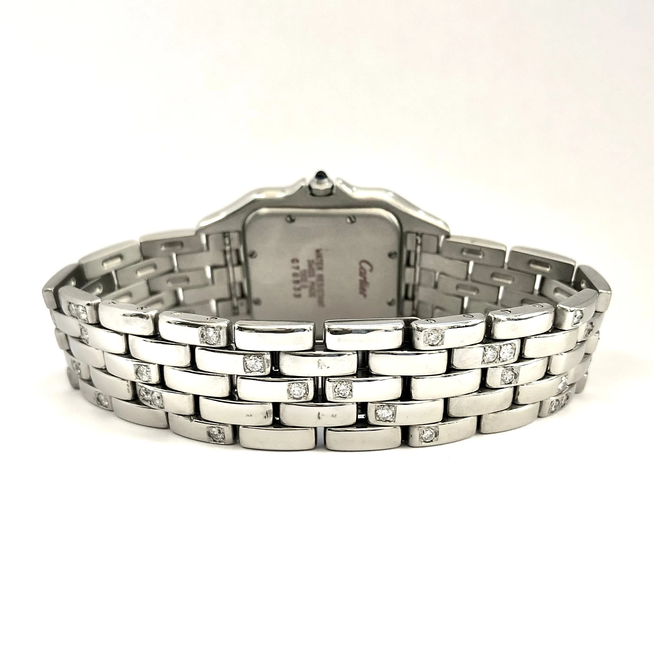 CARTIER PANTHRE Quartz 29mm Steel 3.42TCW Diamond Watch