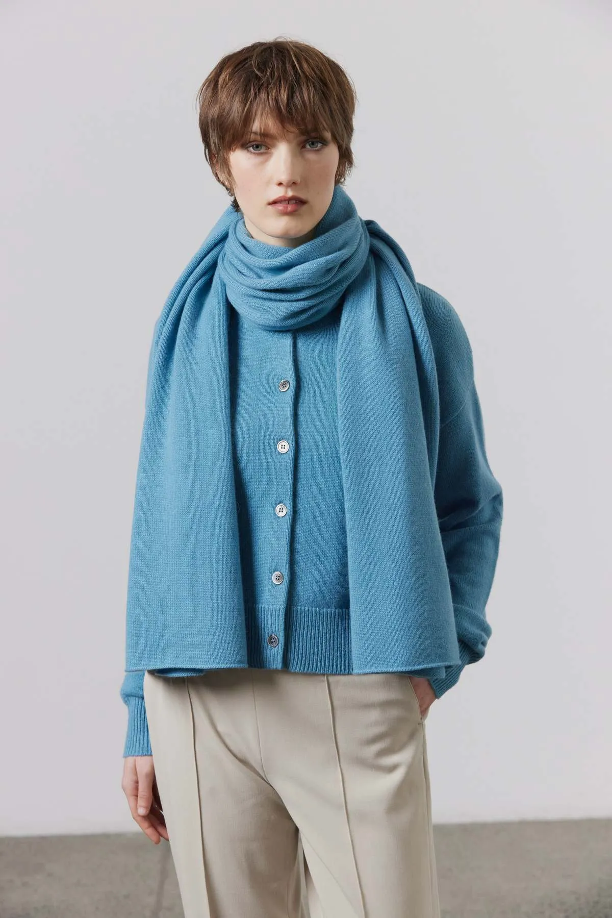 Cashmere Scarf - Cerulean