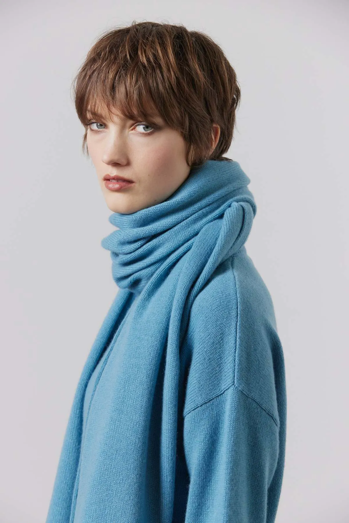 Cashmere Scarf - Cerulean