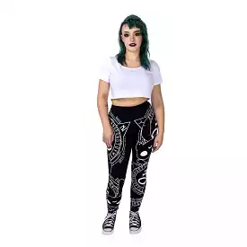 CAT CRAFT LEGGINGS - BLACK/WHITE