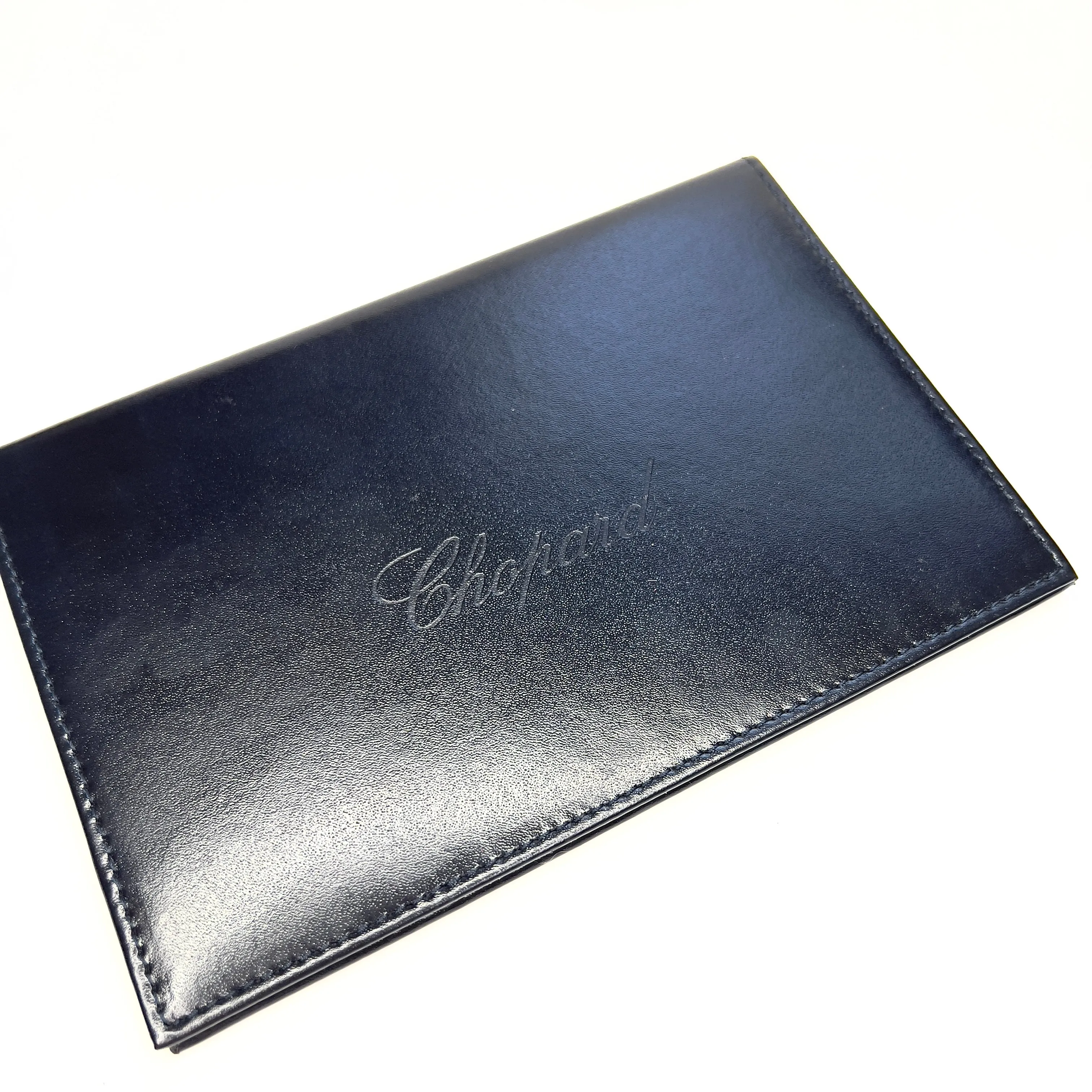 CHOPARD Blue Faux Leather Documents Folder 6.5x4.25 inches + Booklet