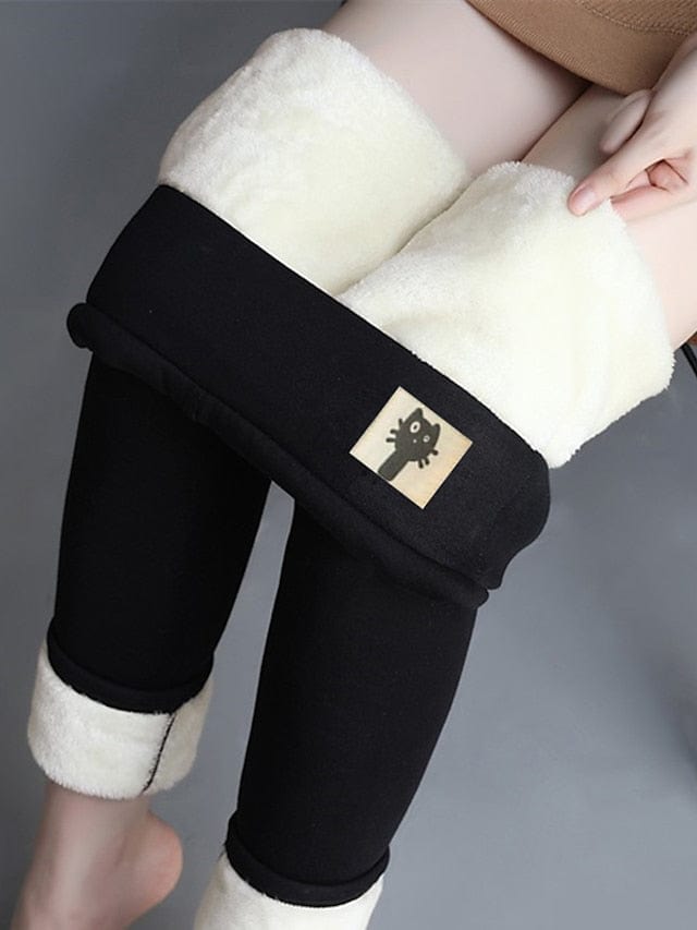 Cozy Fleece-Lined Winter Leggings for Women