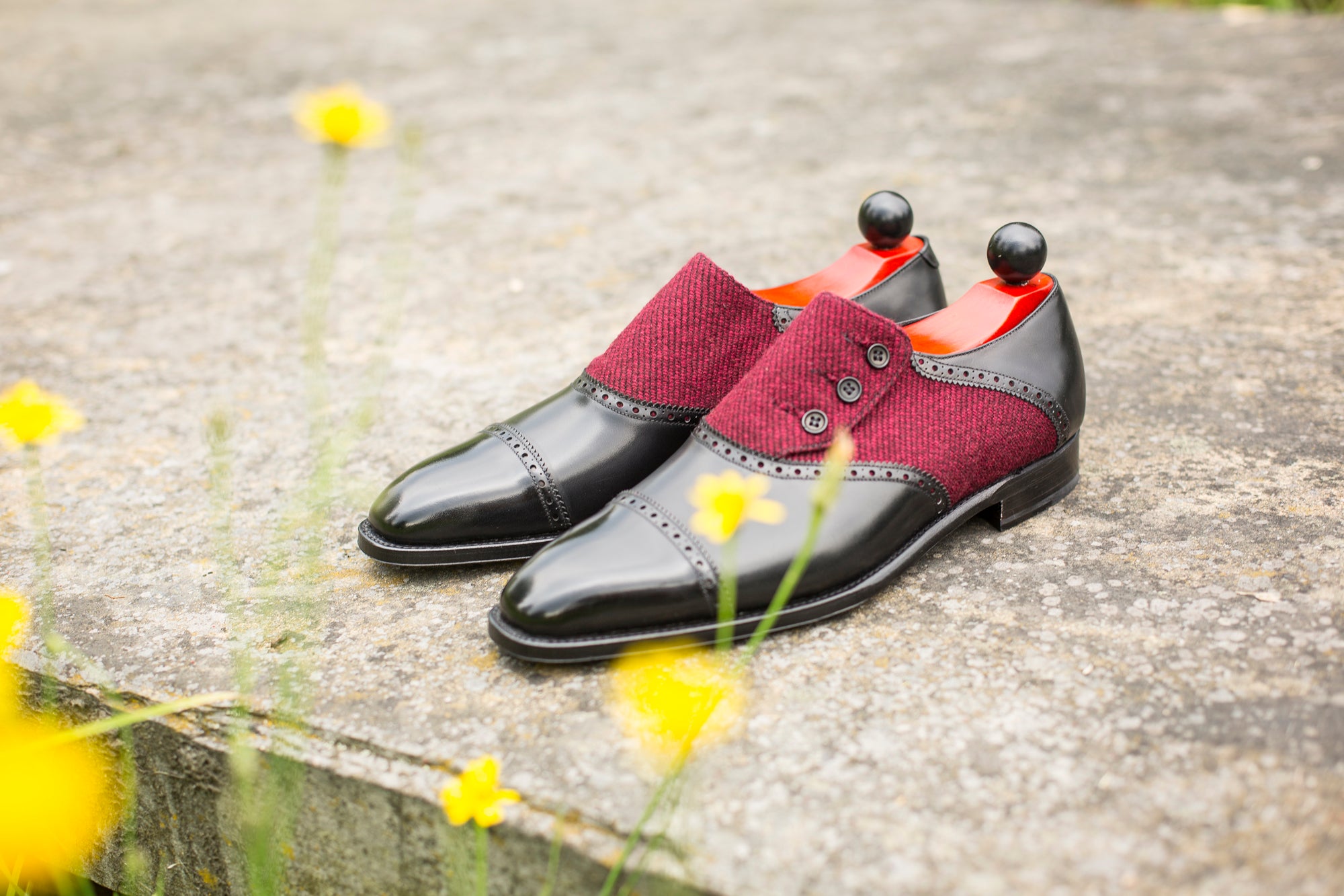 Cyril - MTO - Black Calf / Red Poulsbo - LPB Last - Single Leather Sole