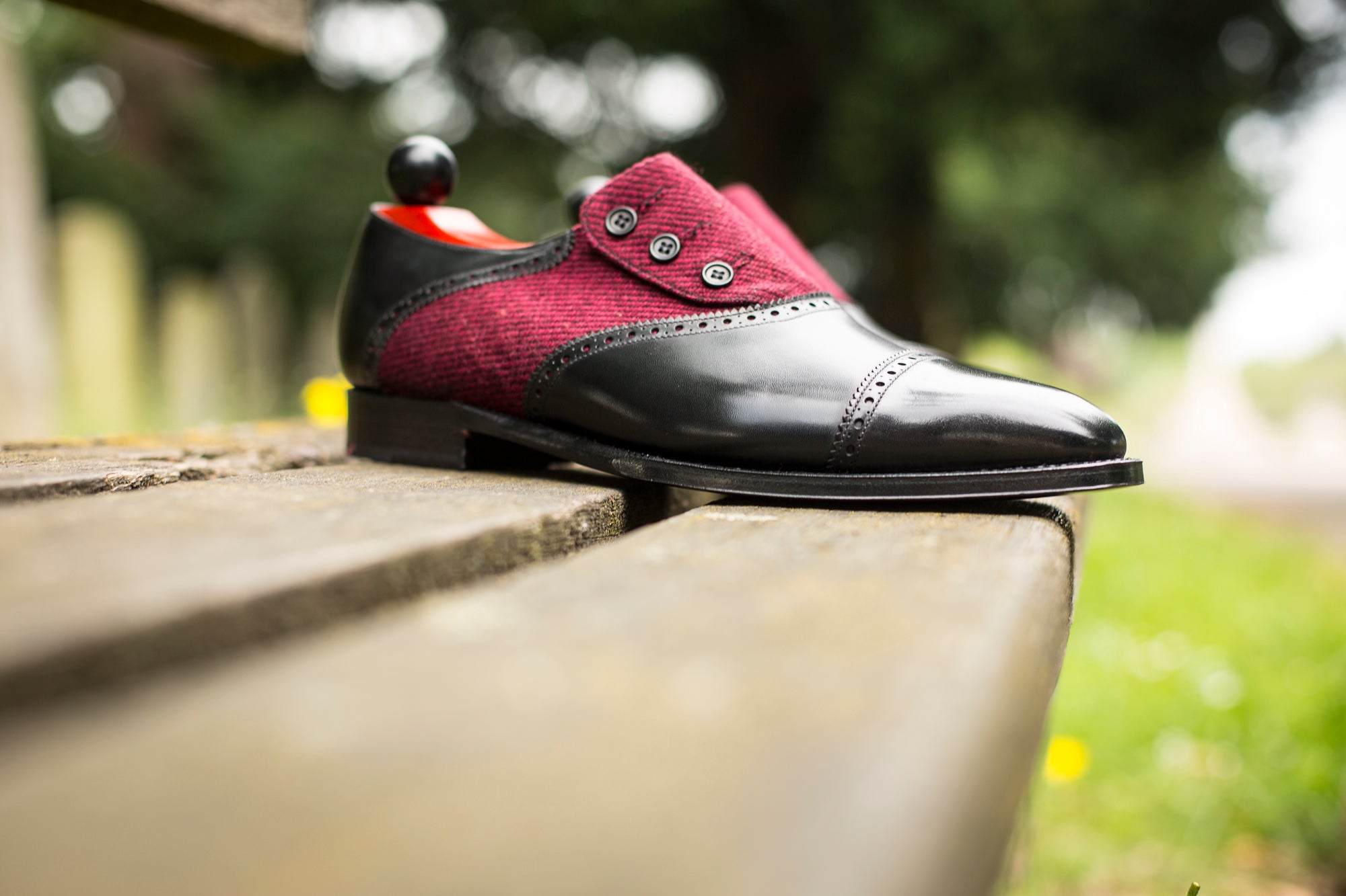 Cyril - MTO - Black Calf / Red Poulsbo - LPB Last - Single Leather Sole