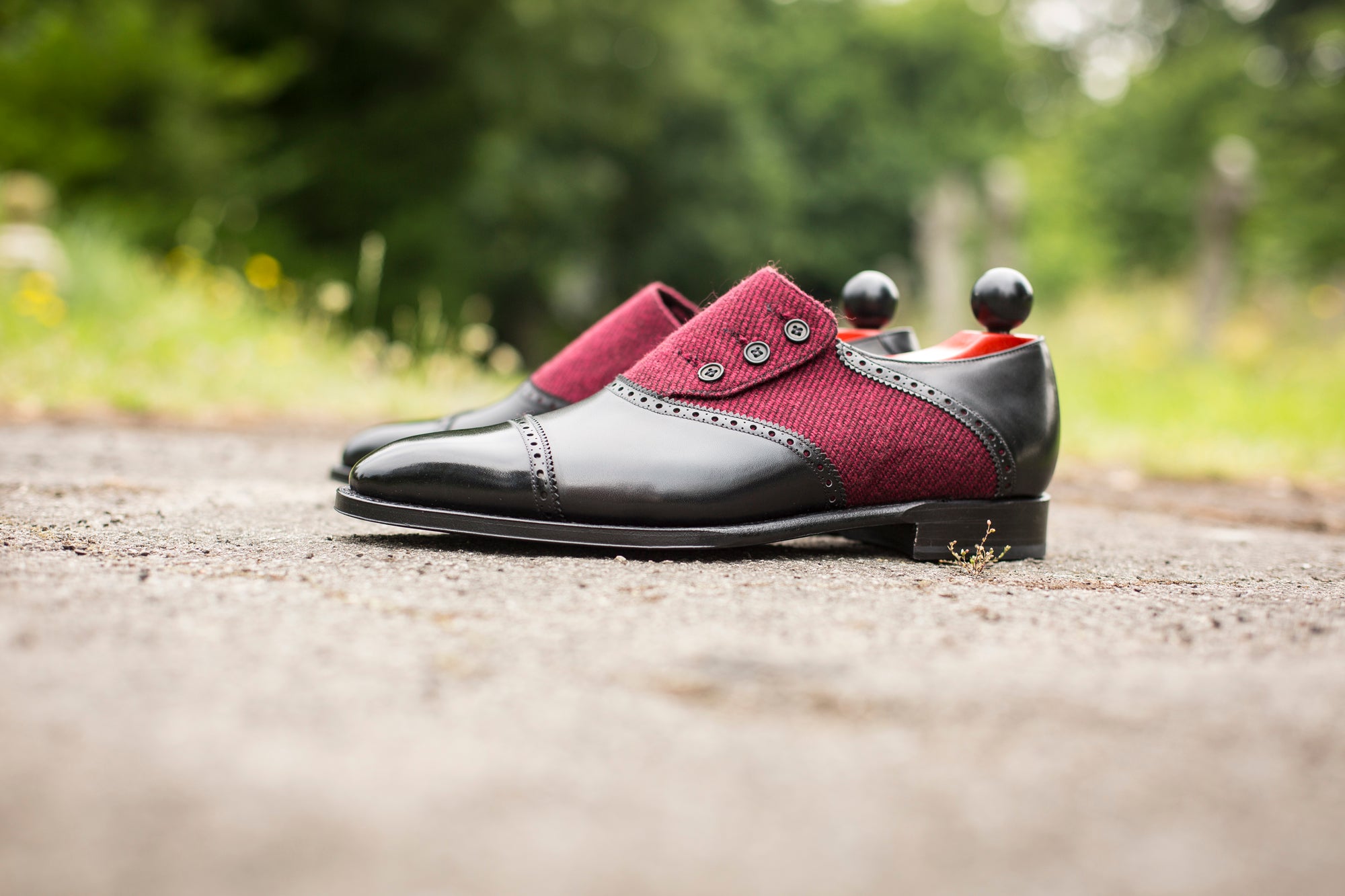 Cyril - MTO - Black Calf / Red Poulsbo - LPB Last - Single Leather Sole