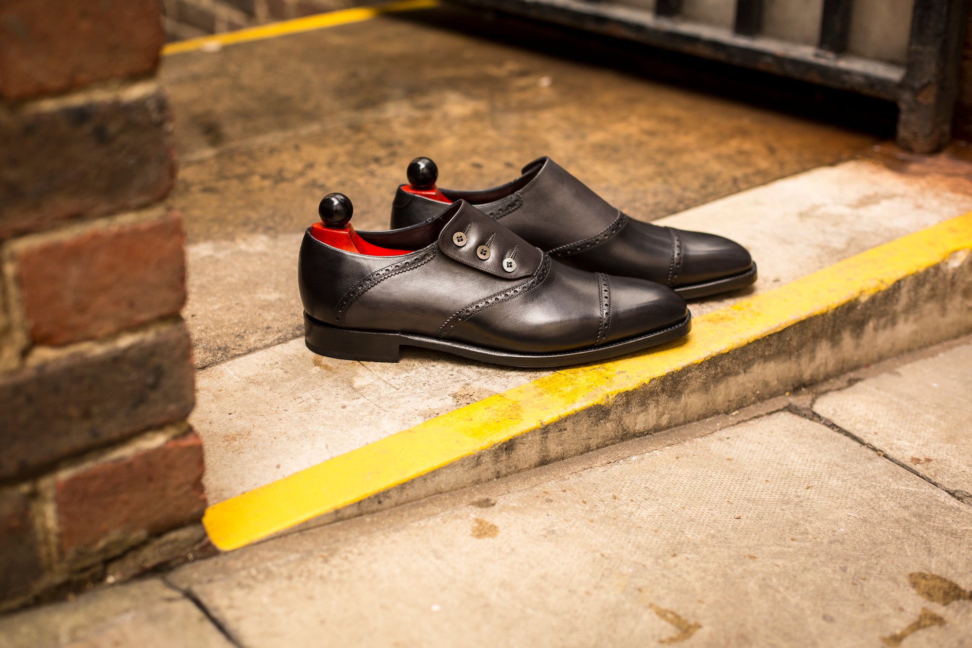 Cyril - MTO - Shaded Black Calf / Shaded Grey Calf - MGF Last - Single Leather Sole