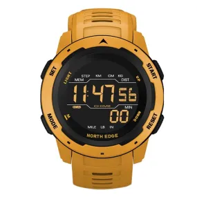 Digital Watch Sport Dual Time Pedometer Alarm Clock Waterproof