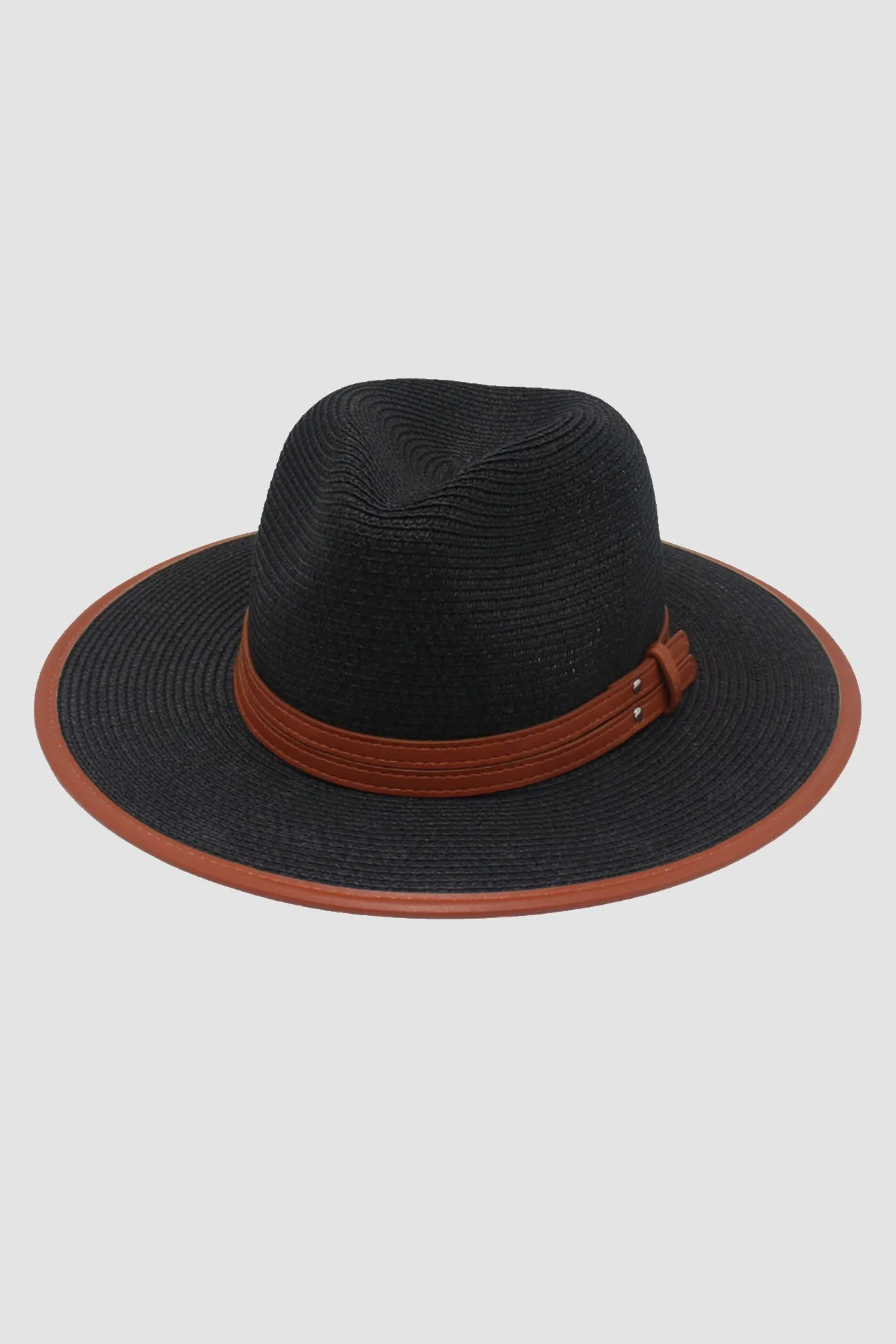 Double Belt Jazz Straw Hat