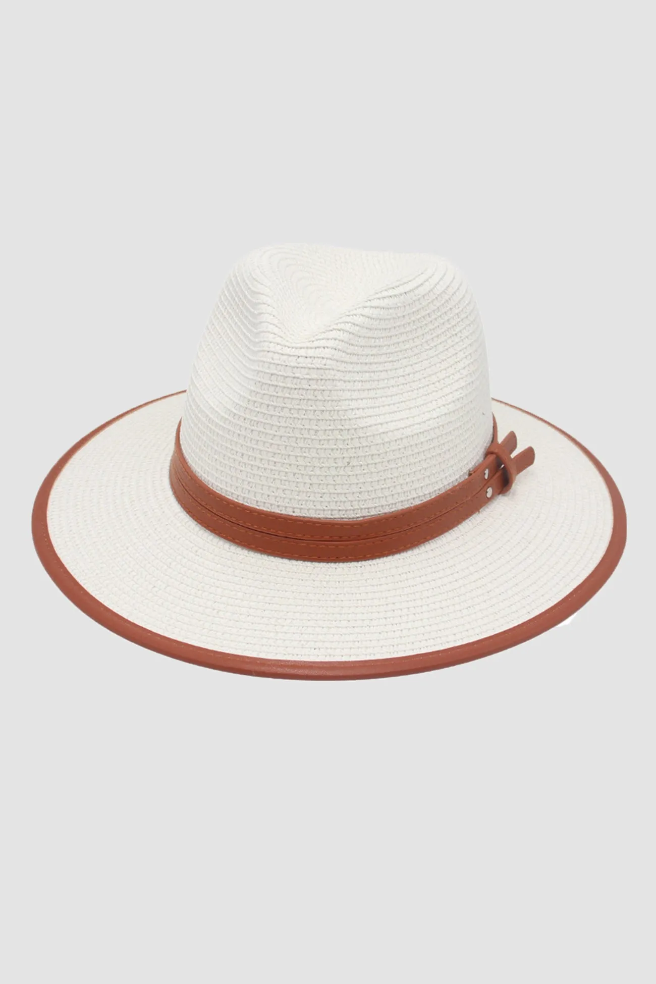 Double Belt Jazz Straw Hat