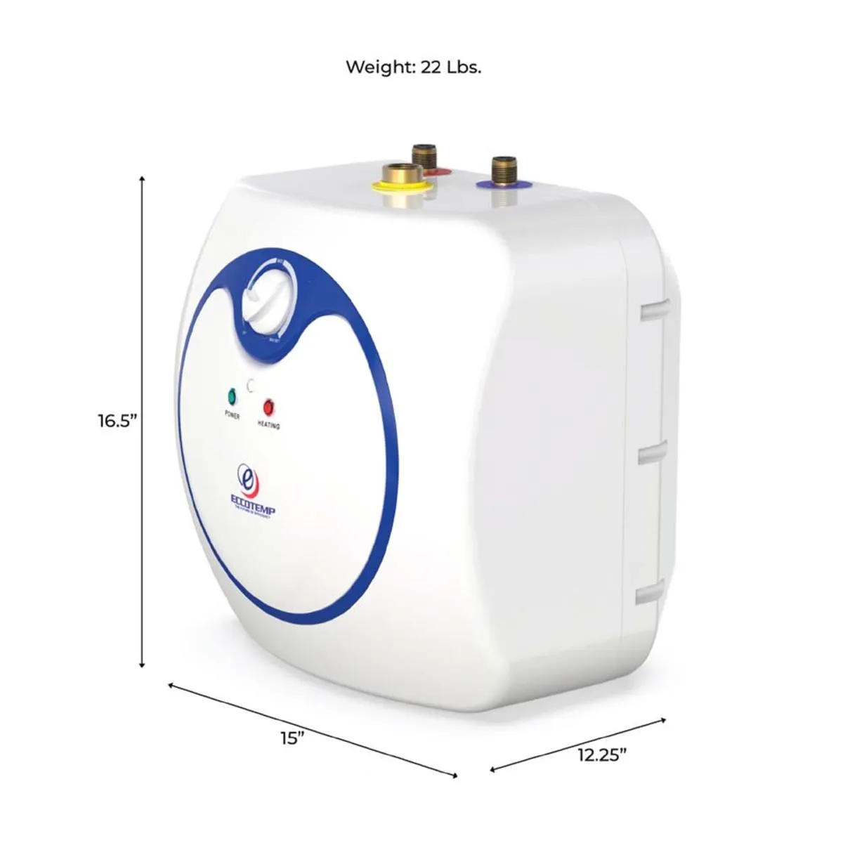 Eccotemp Electric 4 Gallon Mini Storage Tank Water Heater - White