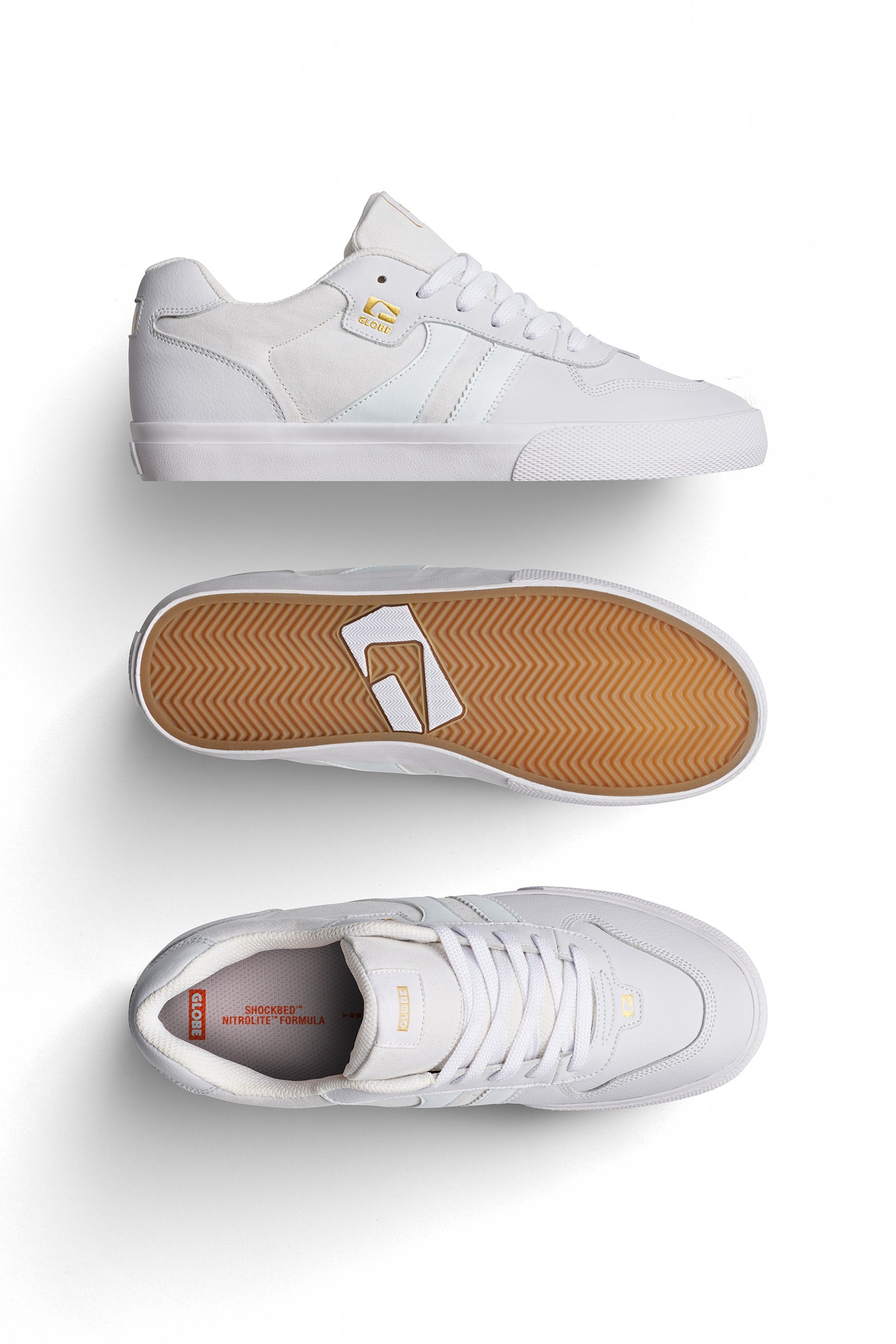 Encore 2 - White/Gold Dip - Skate Shoes