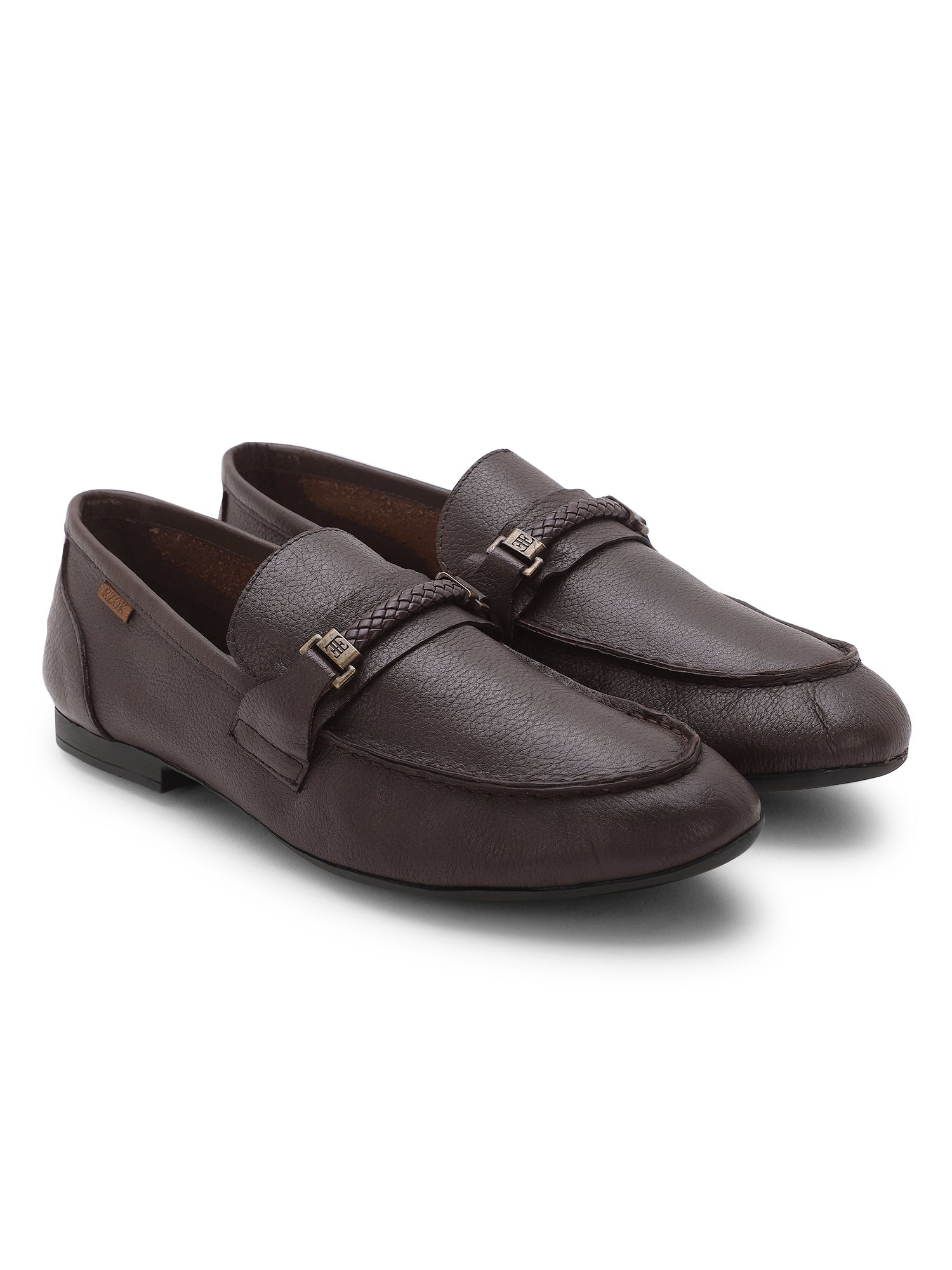 Ezok Shoes Mens Brown Leather Moccasin