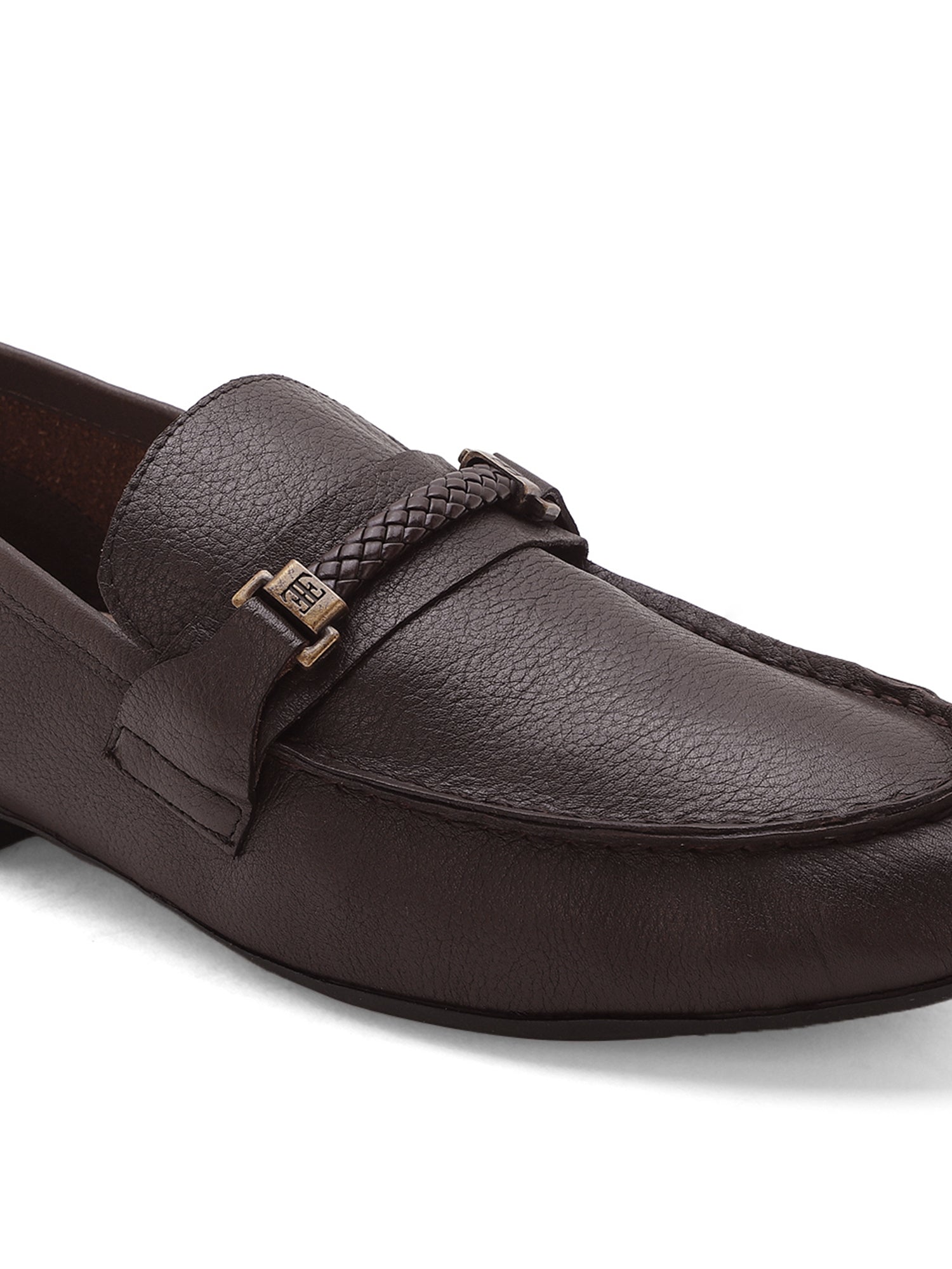 Ezok Shoes Mens Brown Leather Moccasin