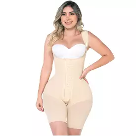 Fajas MYD 0489 | Fajas Colombianas Post Surgery Mid Thigh Shapewear Bodysuit for Guitar and Hourglass Body Types