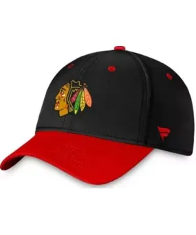 Fanatics Men's NHL Fanatics Black/Red Chicago Blackhawks Authentic Pro Rink Two-Tone Flex Hat