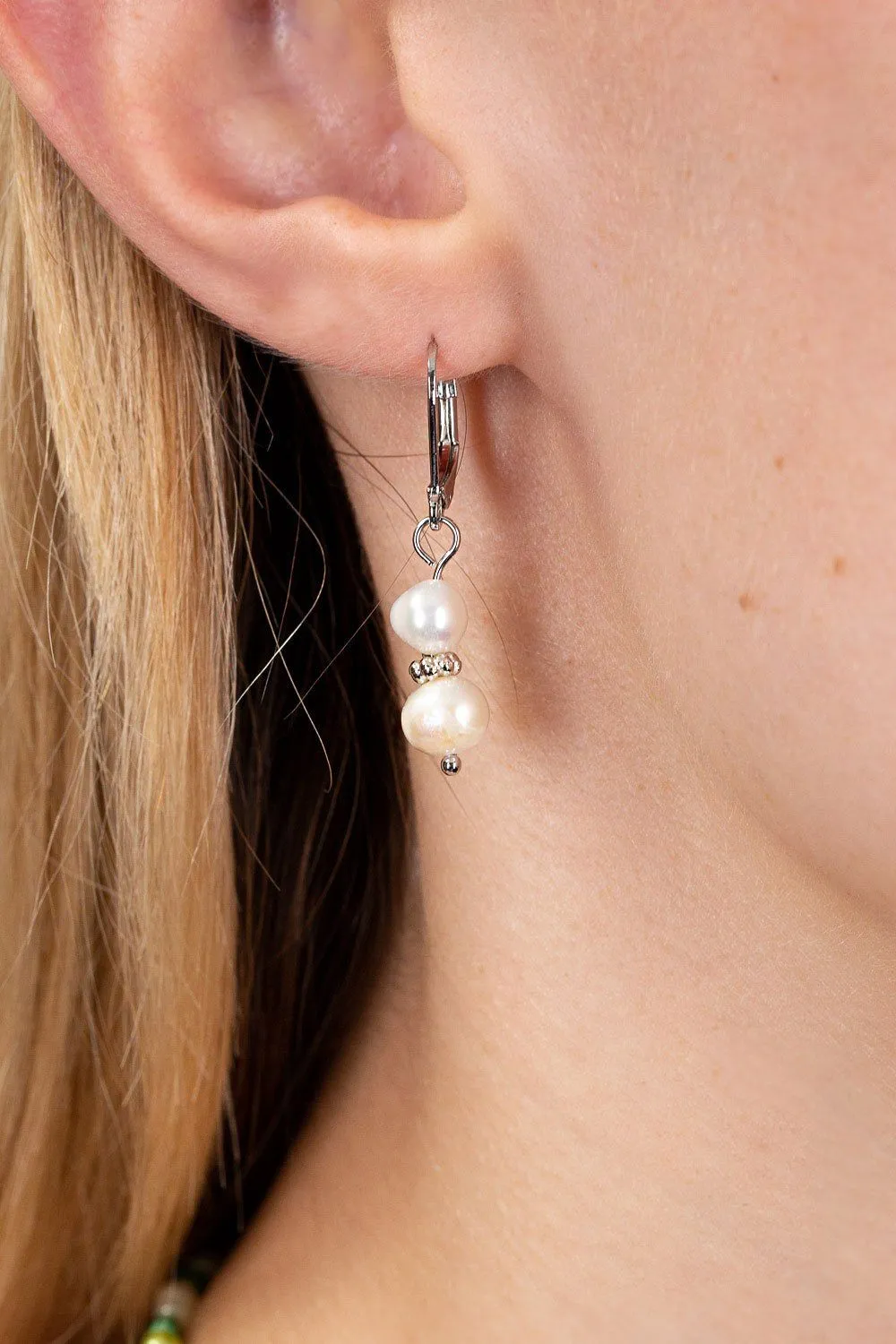 Faux Pearl Earrings