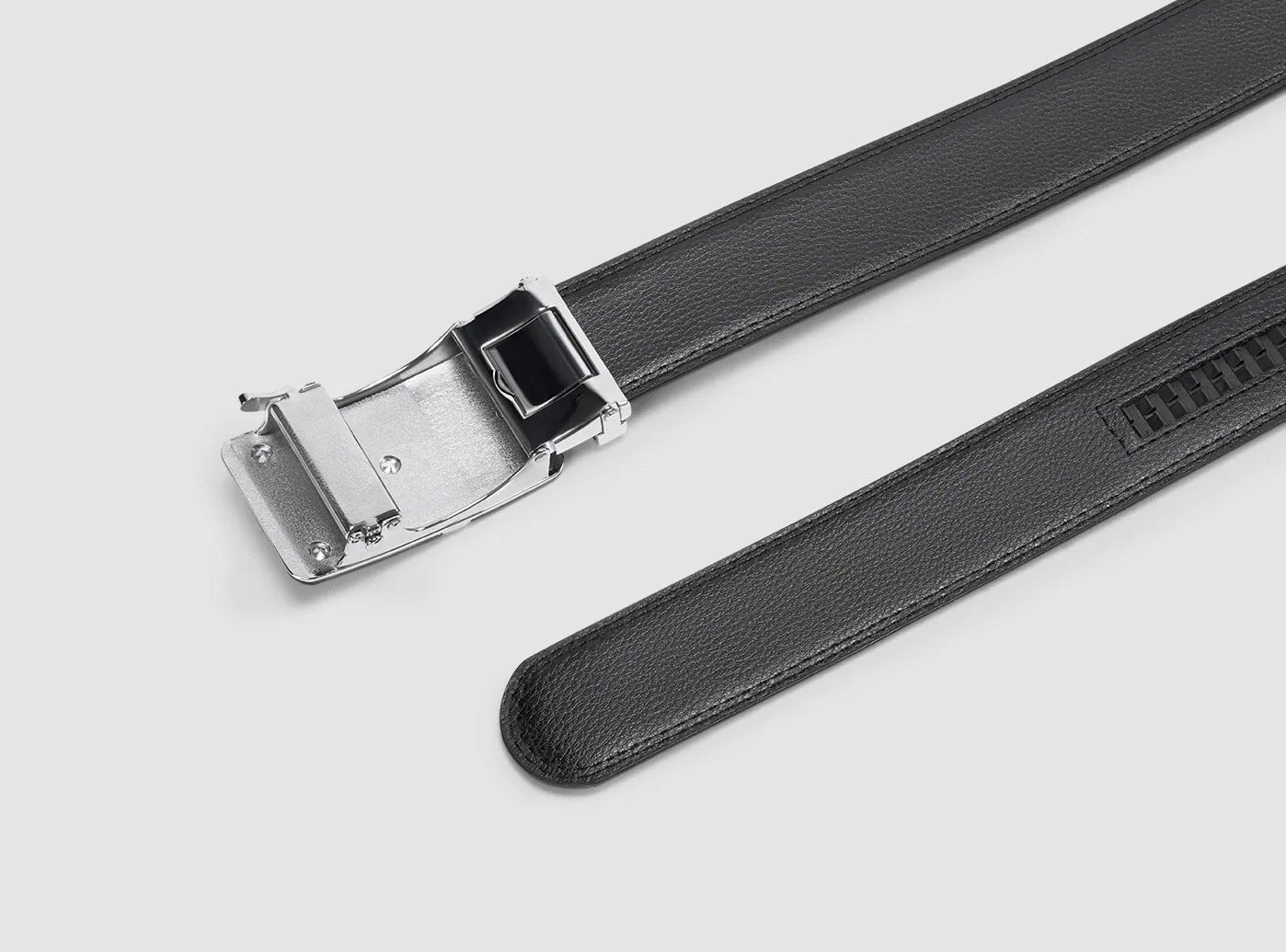 FitVille Big&Tall Leather Ratchet Dress Belt V2