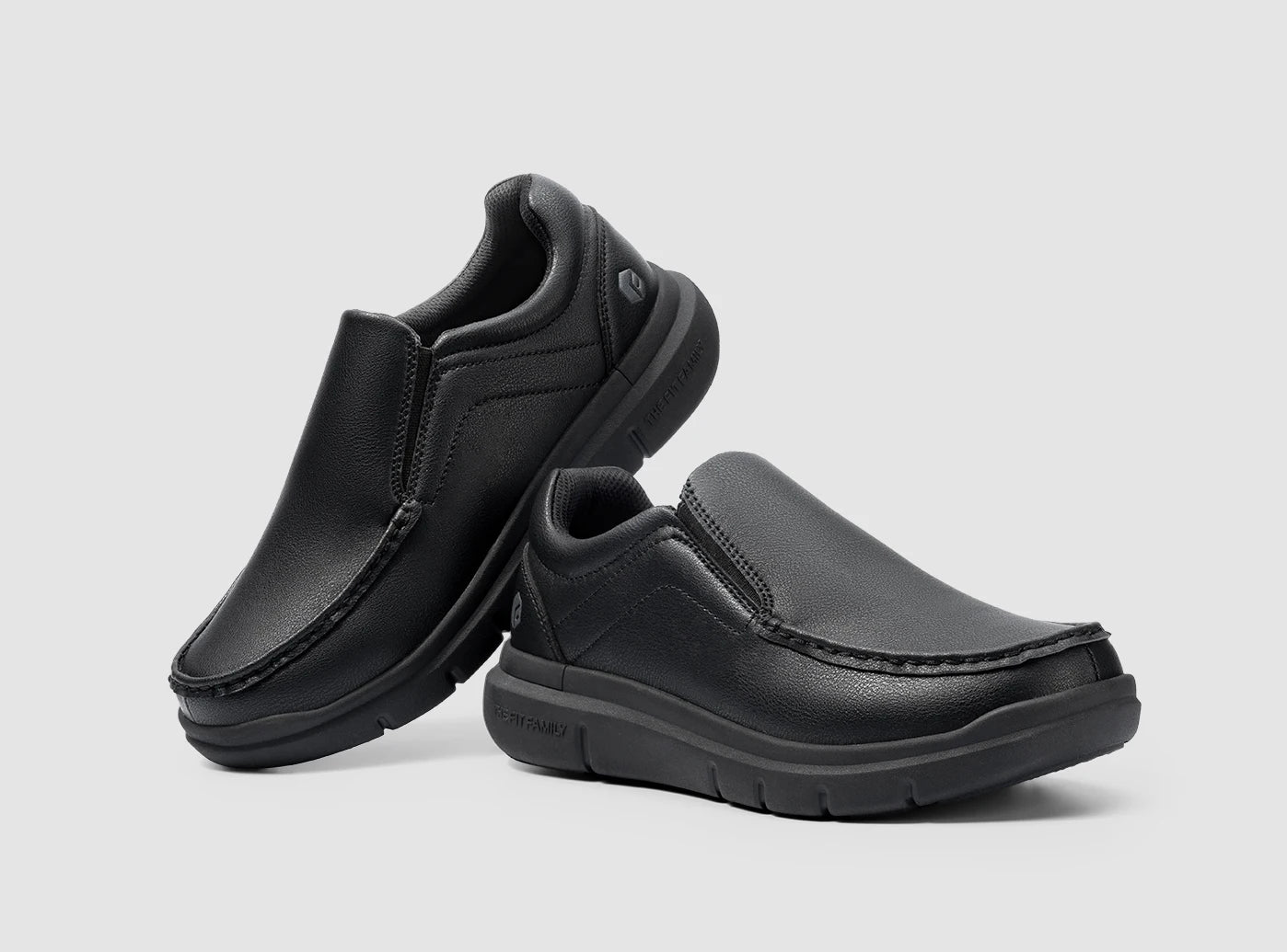 FitVille Men's EasyWalk Slip-On Dress Shoes