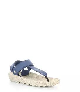 FIZZ077ASP NAVY/NATURAL Round Toe Shoes