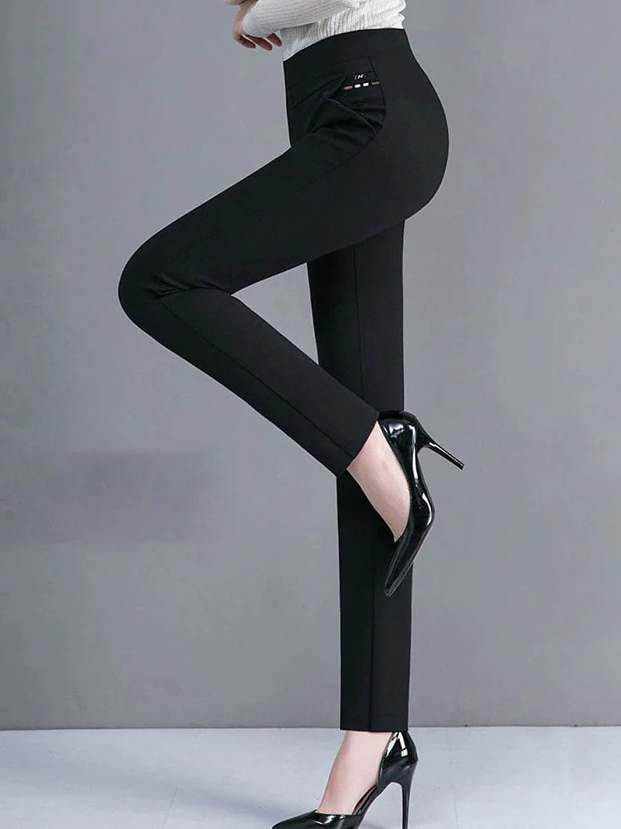 Fleece Lined High Waist Leggings with Pocket Detail