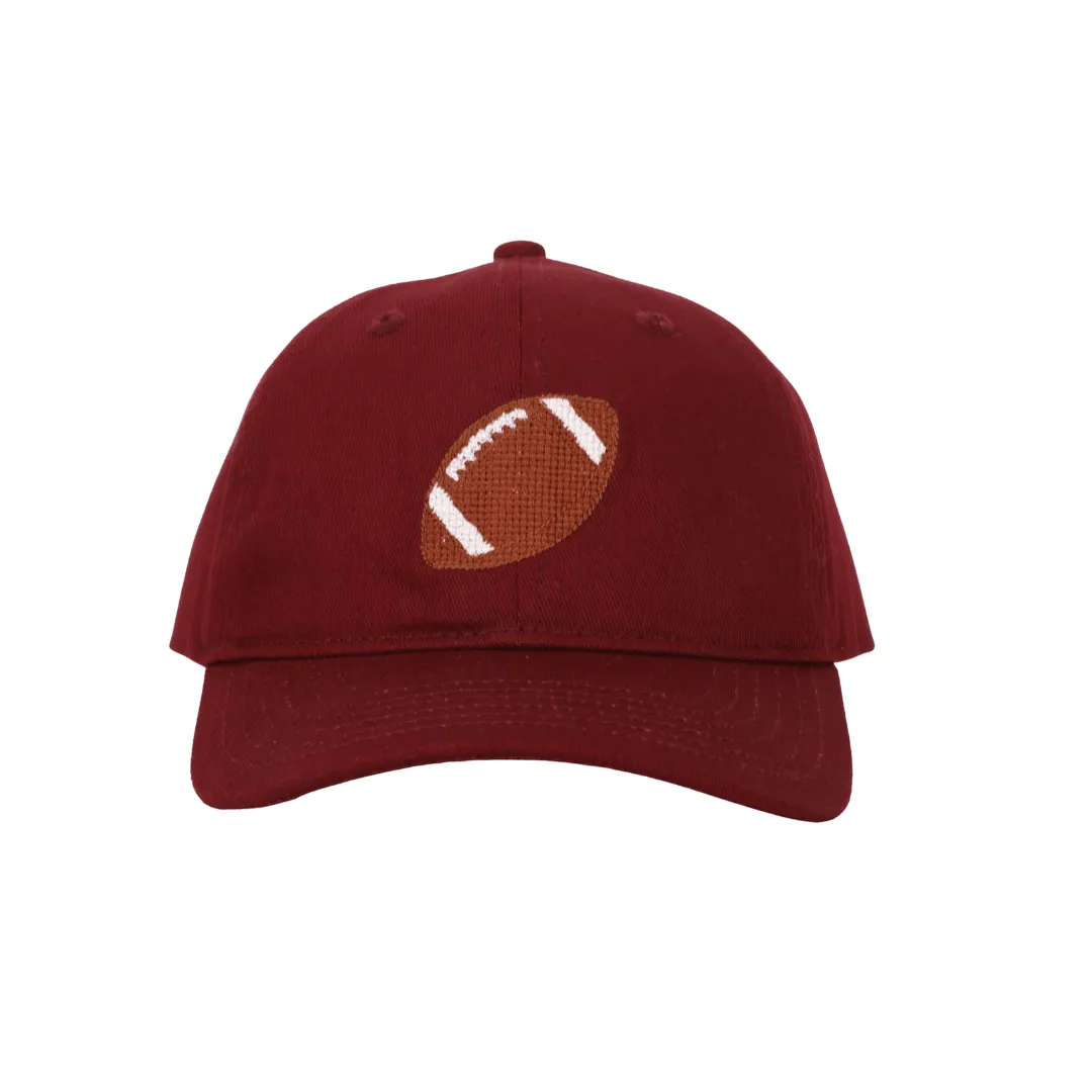 Football Hat -  Dark Red