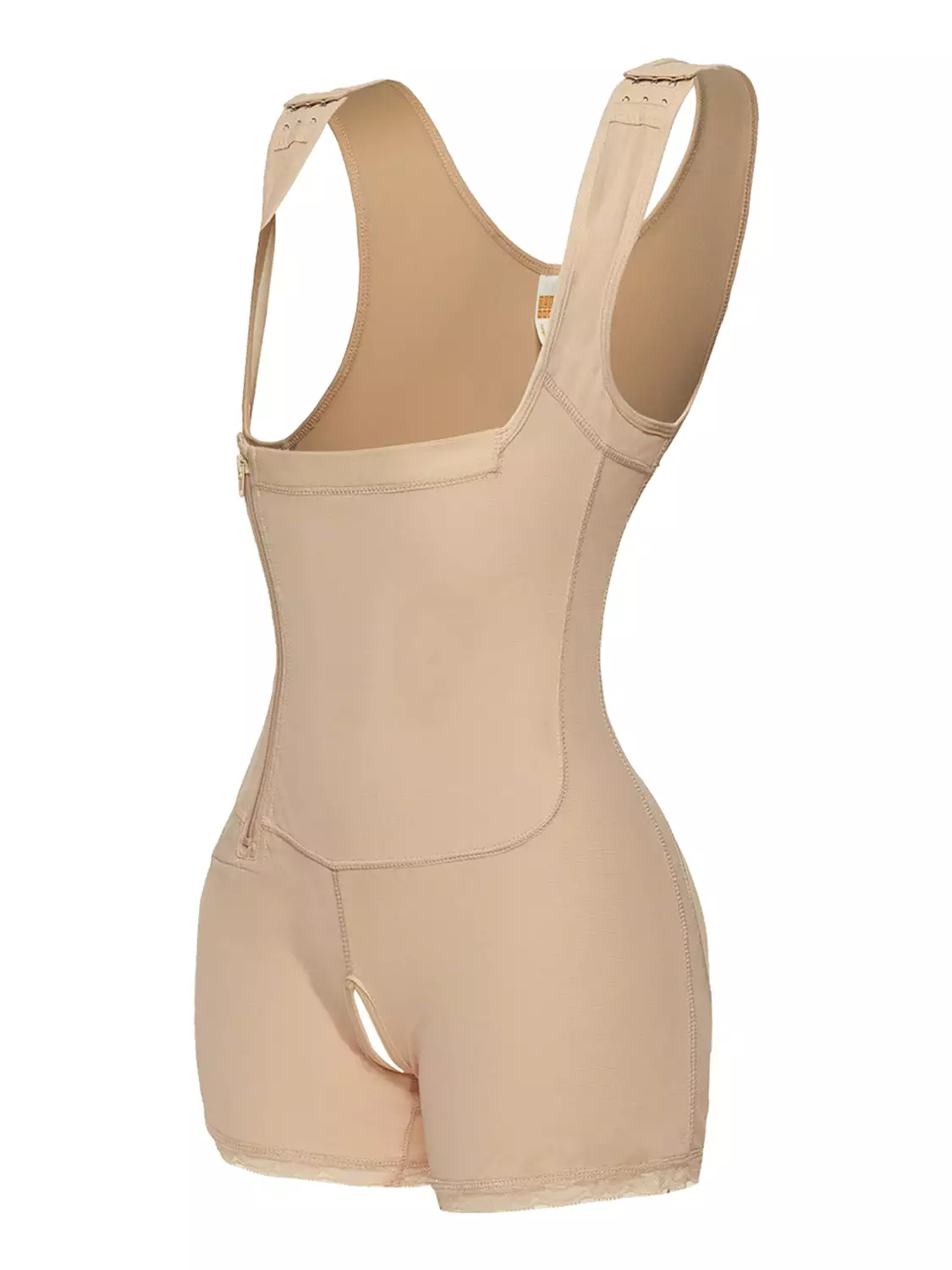 Full Size Side Zip Up Wide Strap Shapewear