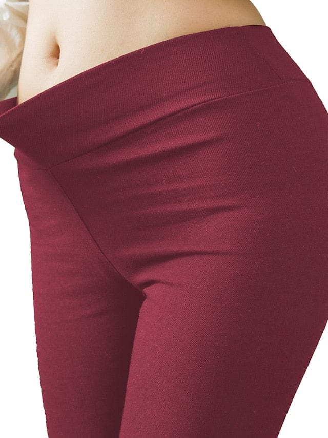 High Waist Flared Skinny Slacks Leggings - Versatile and Comfortable