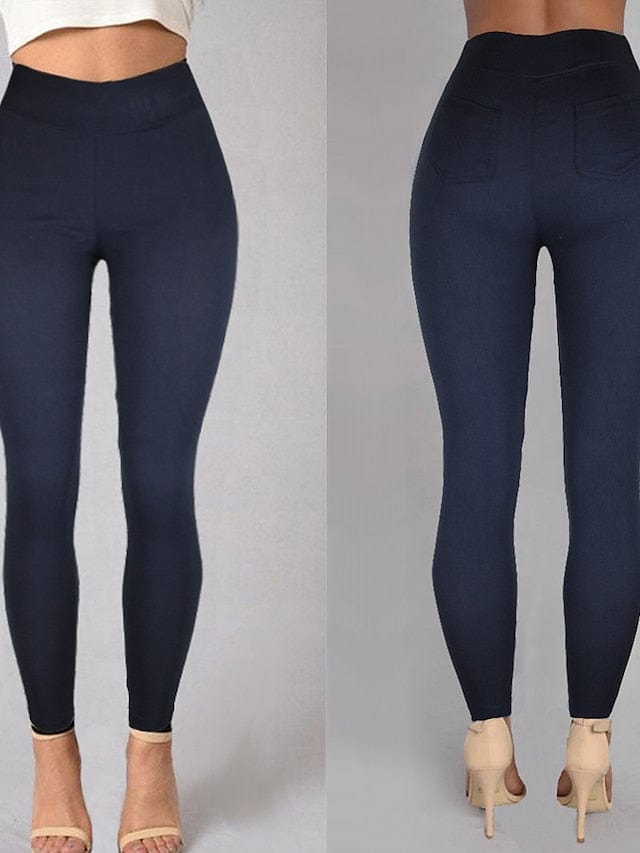 High Waist Flared Skinny Slacks Leggings - Versatile and Comfortable