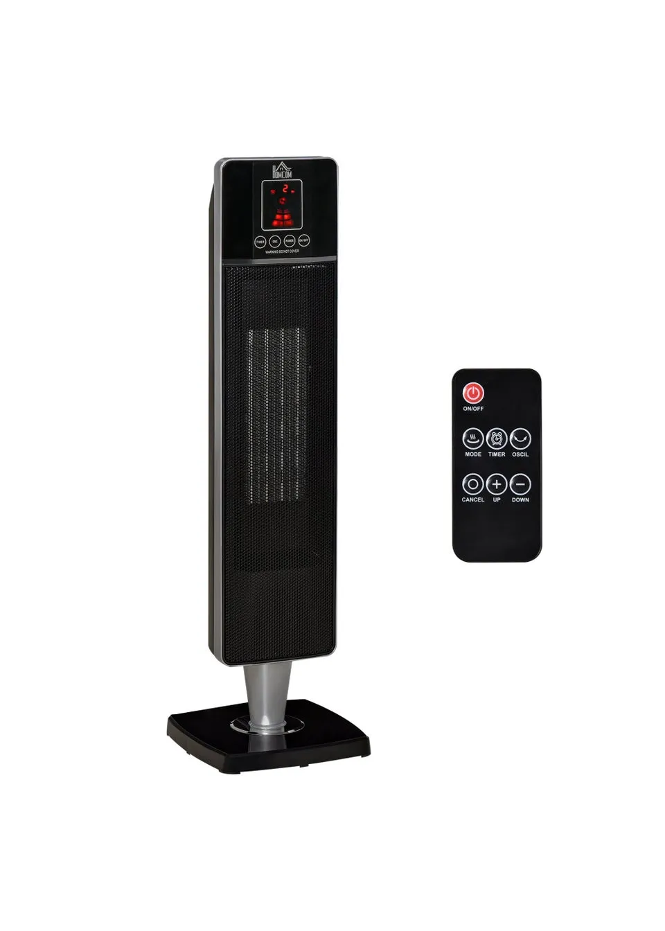 HOMCOM Ceramic Tower Heater (23cm x 22cm x 78cm)