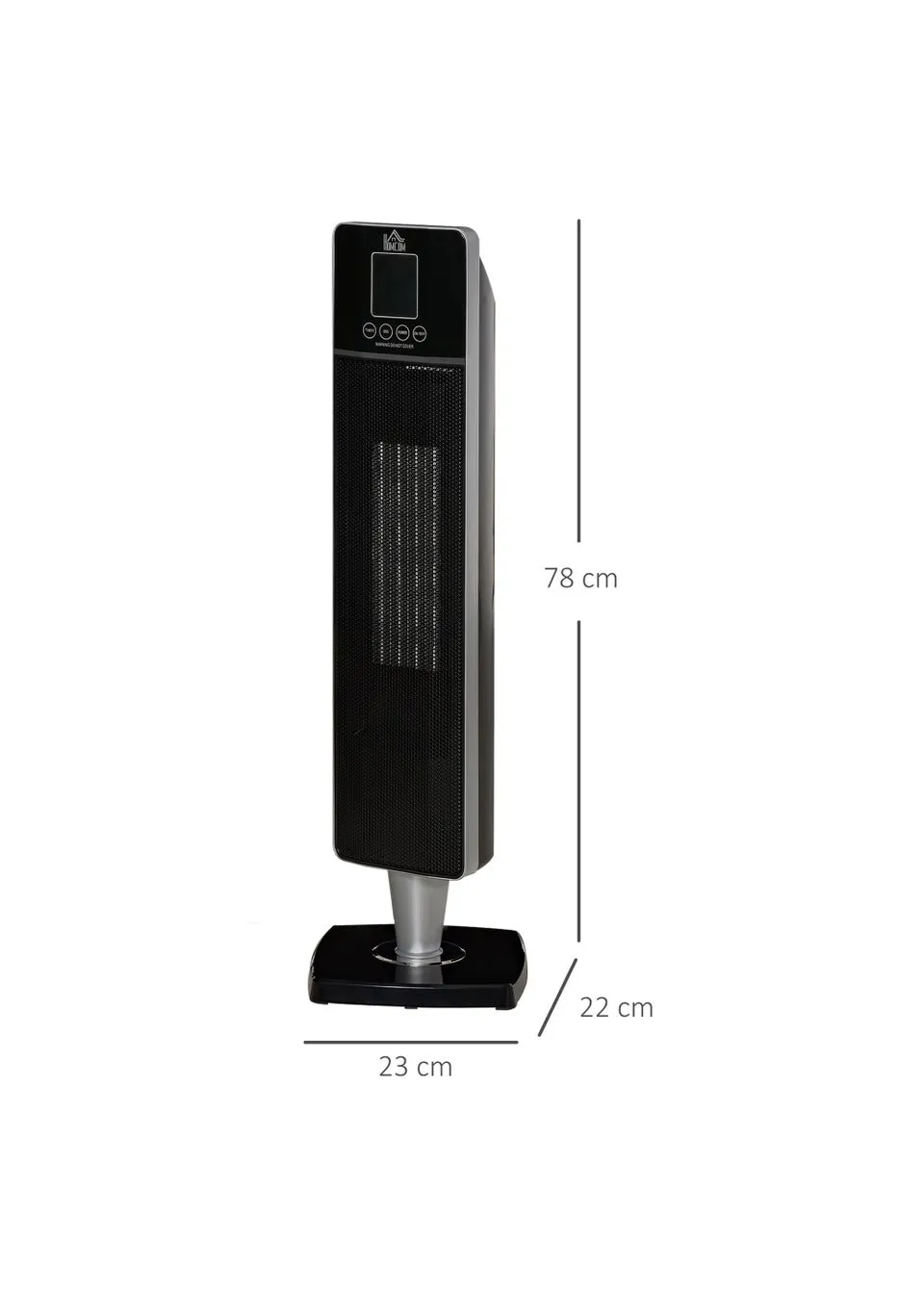 HOMCOM Ceramic Tower Heater (23cm x 22cm x 78cm)