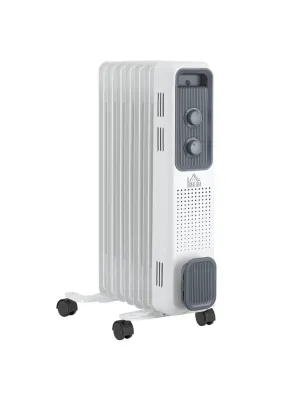 HOMCOM Oil Filled Radiator Portable Space Heater (35cm x 24cm x 60cm)