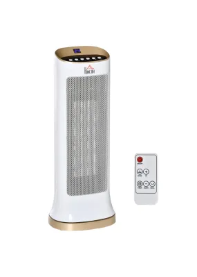 HOMCOM Oscillating Tabletop Ceramic Space Heater (52.5cm x 20.5cm x 15.5cm)